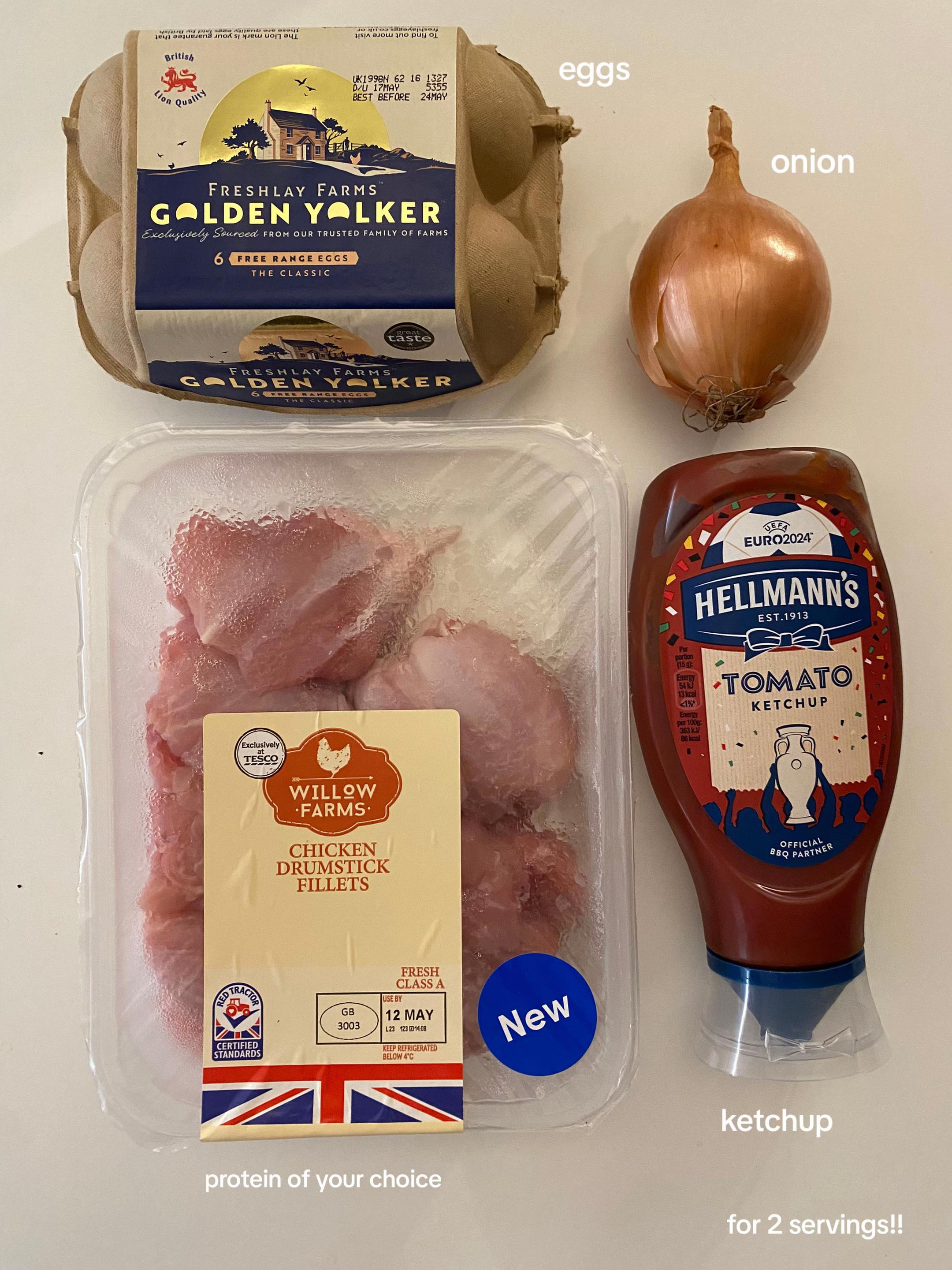 Japanese Omelette Rice (Omurice) with Chicken and Onions