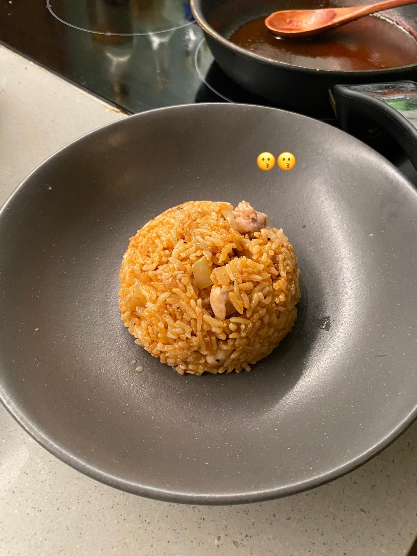 Japanese Omelette Rice (Omurice) with Chicken and Onions