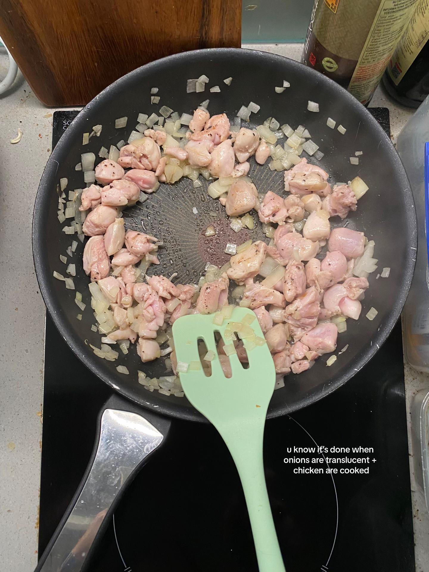 Japanese Omelette Rice (Omurice) with Chicken and Onions