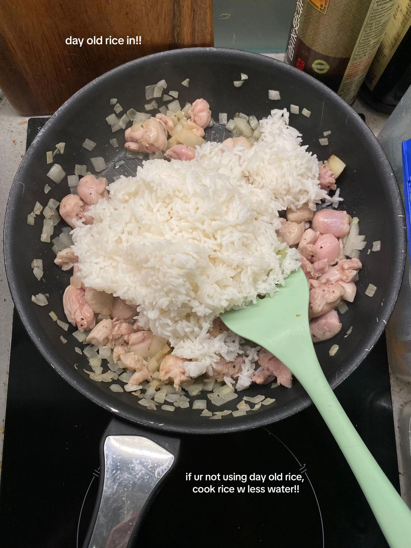 Japanese Omelette Rice (Omurice) with Chicken and Onions