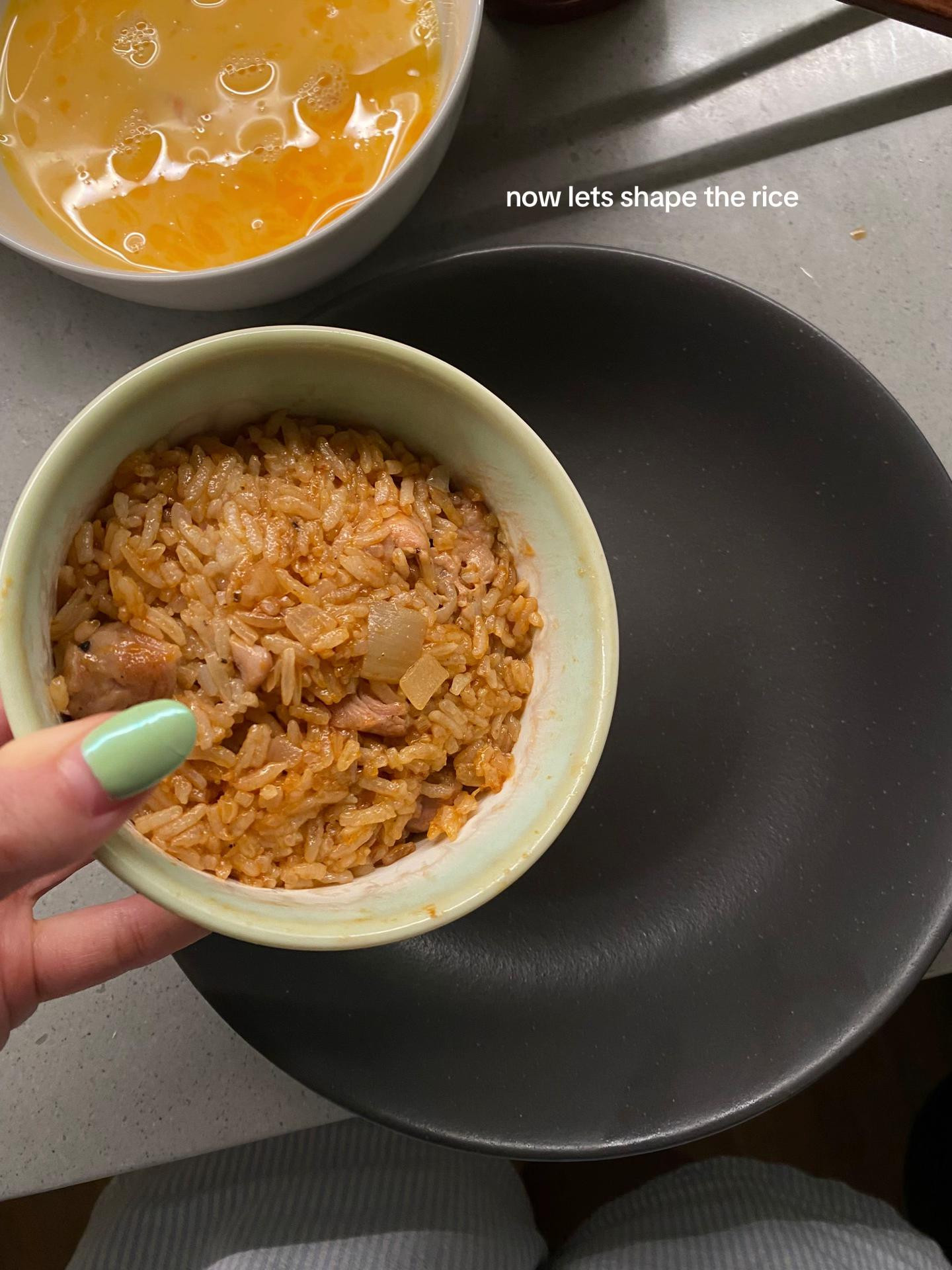 Japanese Omelette Rice (Omurice) with Chicken and Onions