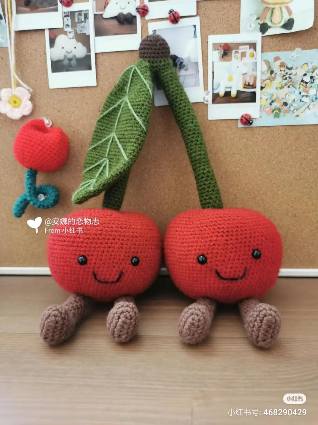 Jellycat Style Crochet Cherries Doll Text Pattern Tutorial