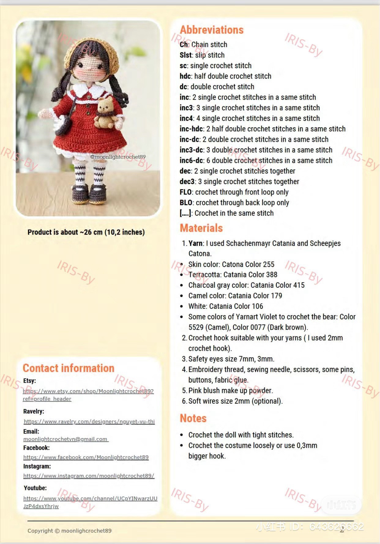 Jolie Doll Amigurumi Pattern with Teddy Bear