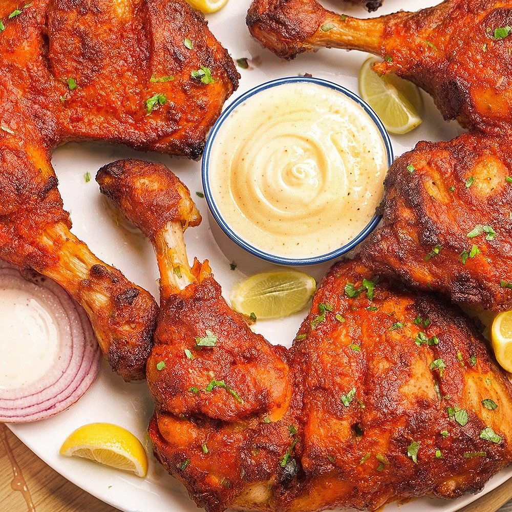 Juiciest Indian Restaurant Style Tandoori Chicken Recipe
