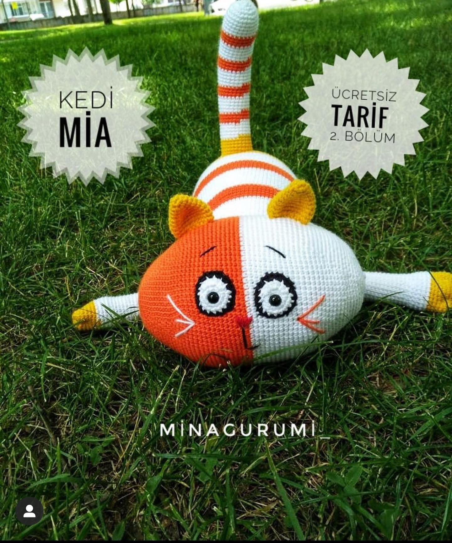 Kedi Mia Amigurumi: Ücretsiz Móc Len Gấu Bông Hướng Dẫn Chi Tiết Từng Hàng