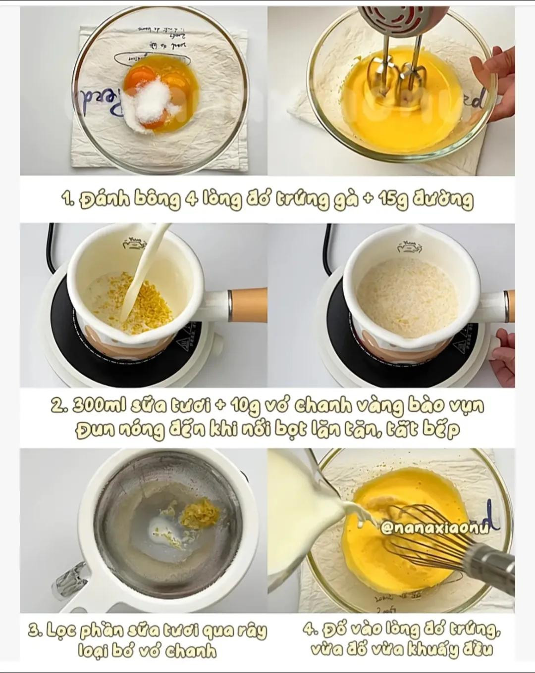 Kem Bavarian vị chanh không cần lò nướng, món tráng miệng mềm mịn béo ngậy