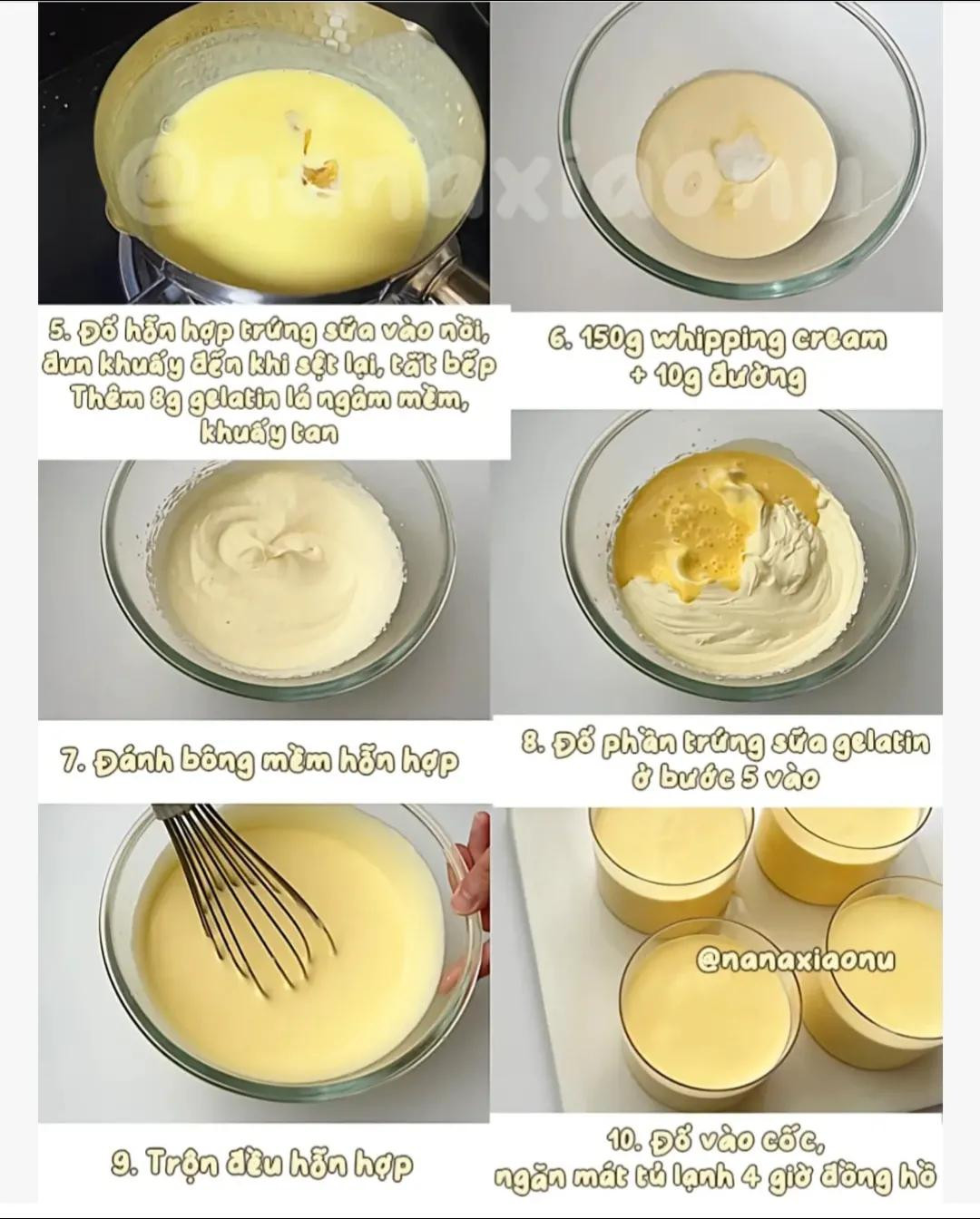 Kem Bavarian vị chanh không cần lò nướng, món tráng miệng mềm mịn béo ngậy