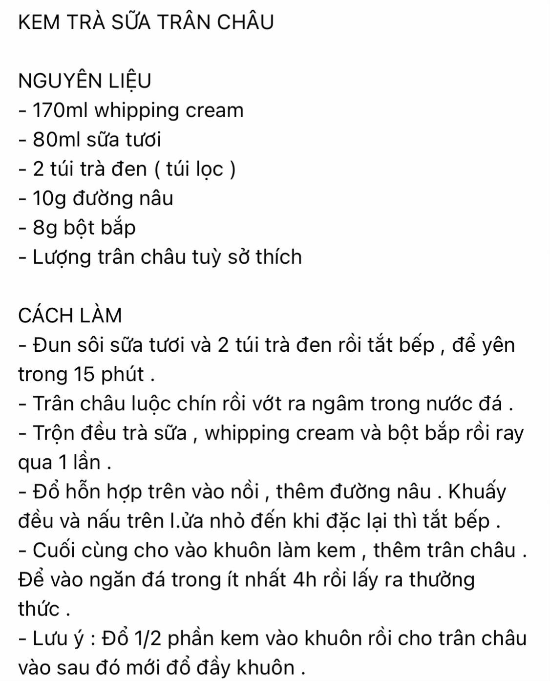 Kem Trà Sữa Trân Châu Cho Ngày Hè Oi Bức