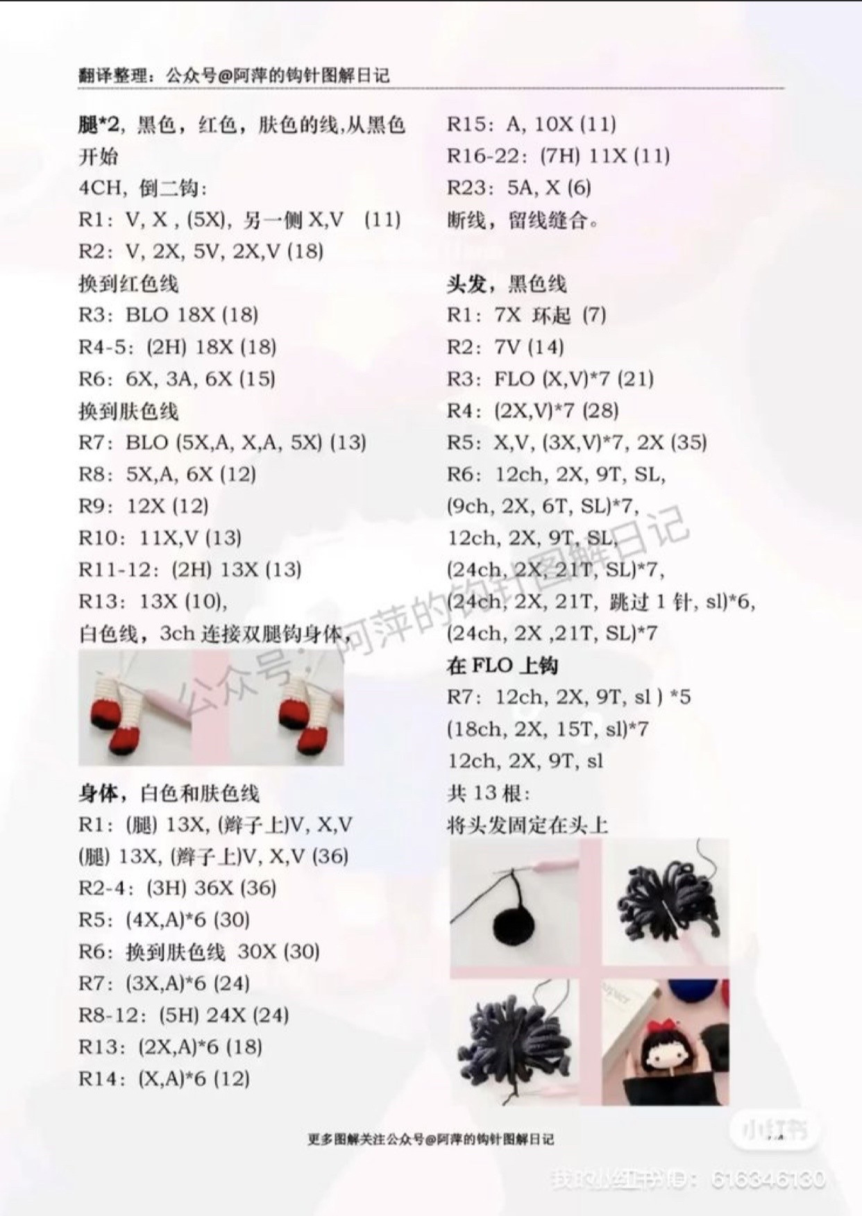 Kiki Crochet Doll Amigurumi Pattern Tutorial with Black Cat and Broom