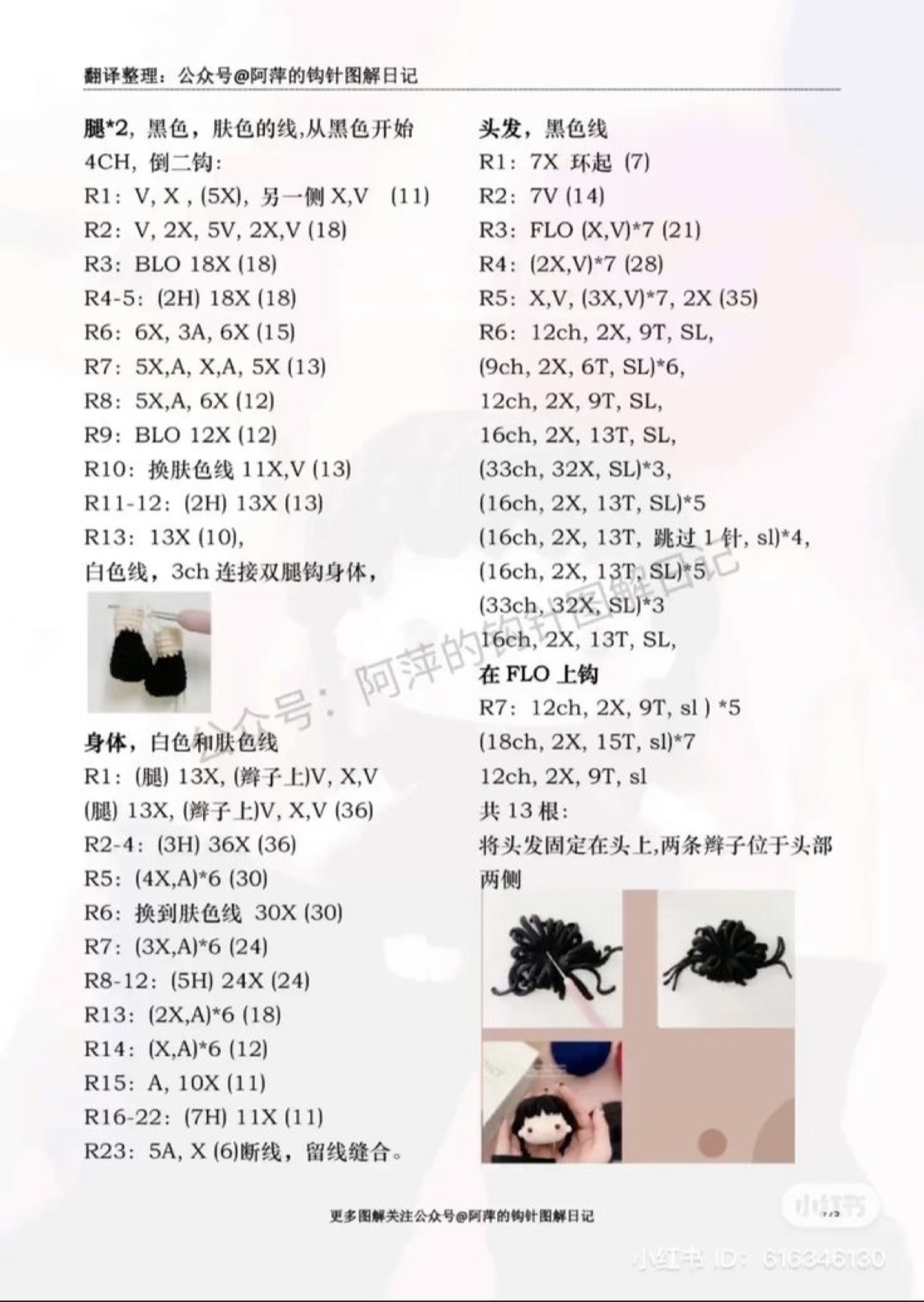 Kiki Crochet Doll Amigurumi Pattern Tutorial with Black Cat and Broom