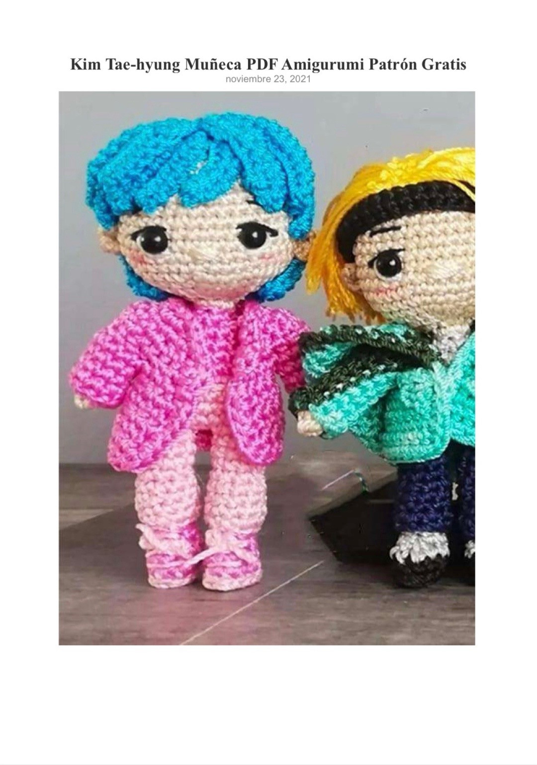 Kim Tae-hung Muñeca PDF Amigurumi Patrón Gratis