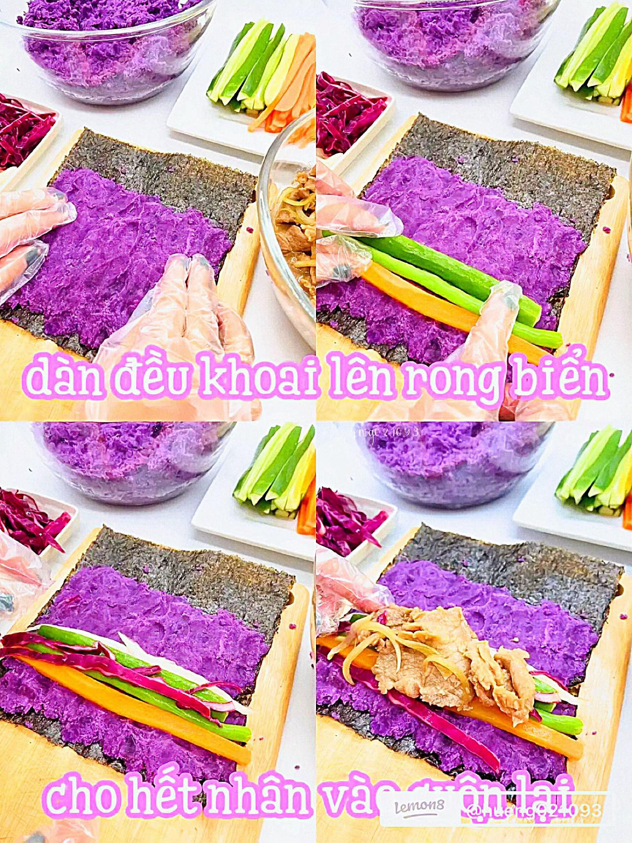 Kimbap Khoai Lang Tím: Công Thức Eat Clean Sạch Khỏe, Giàu Dinh Dưỡng