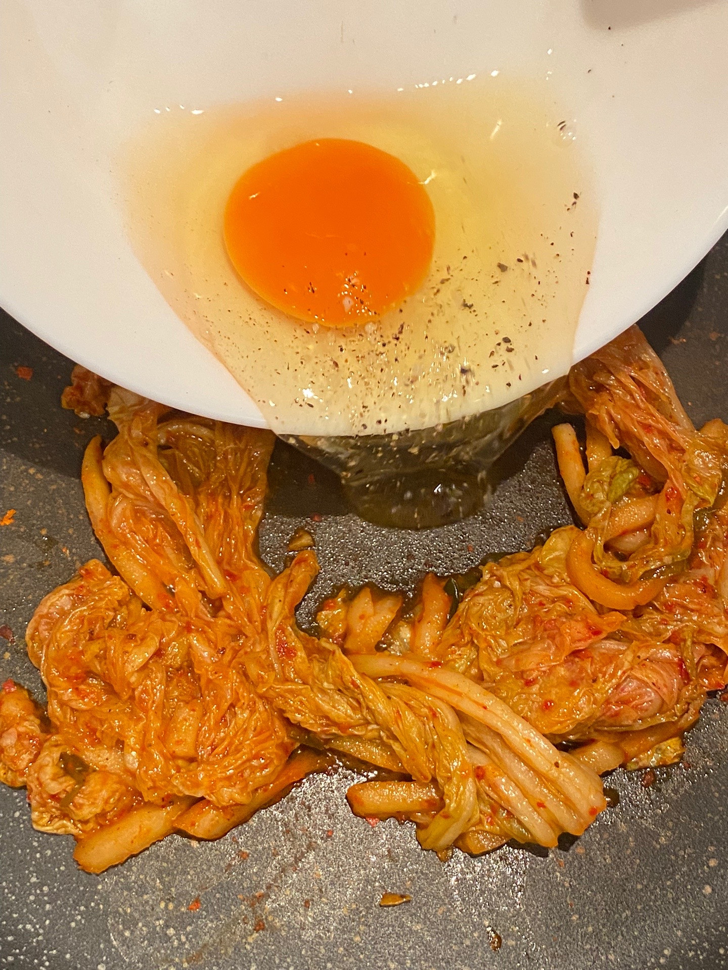 Kimchi Fried Egg Toastie with Sautéed Kimchi and Avocado