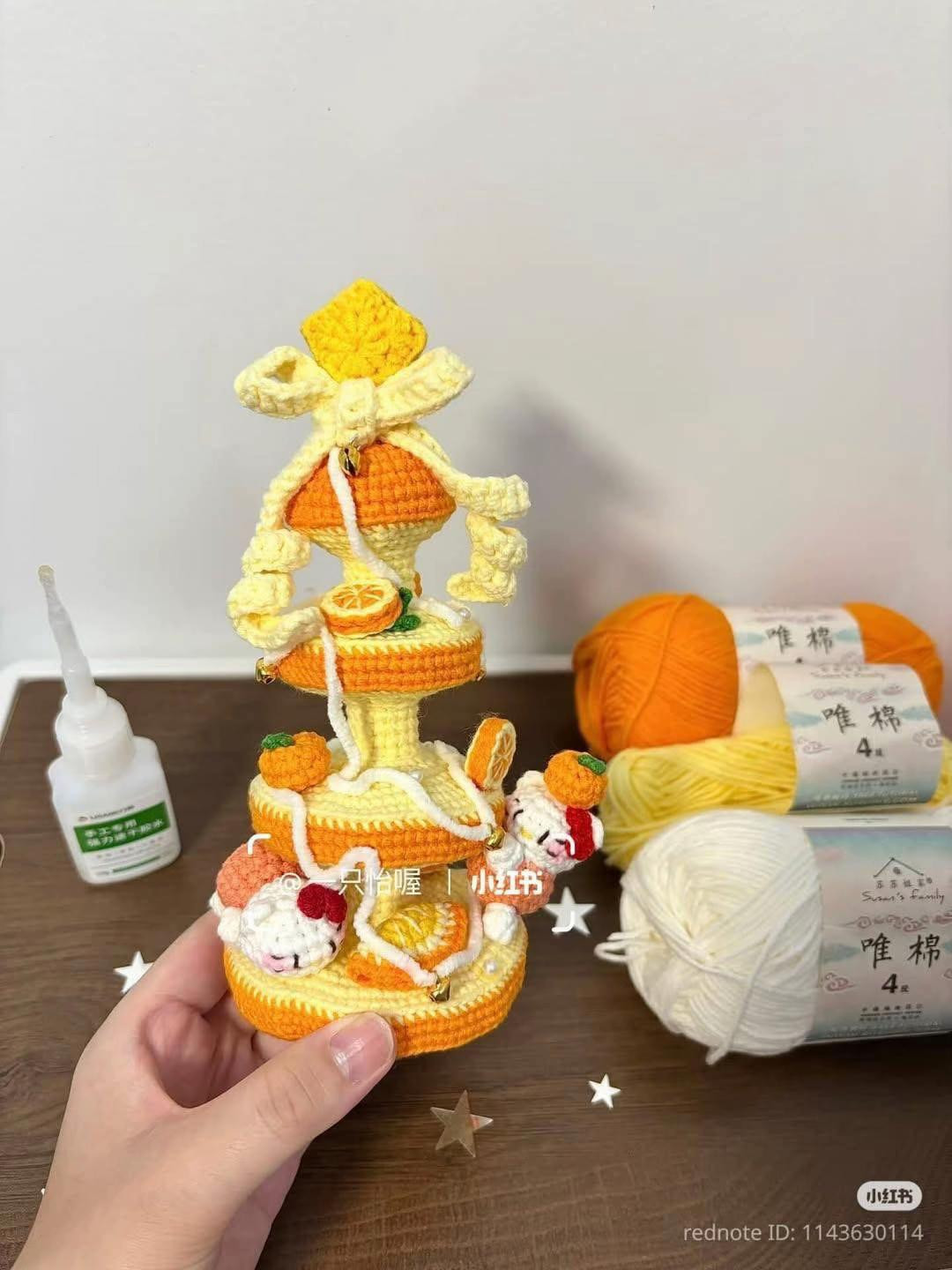 Kitty's Wish: An Orange Christmas Tree Amigurumi Pattern