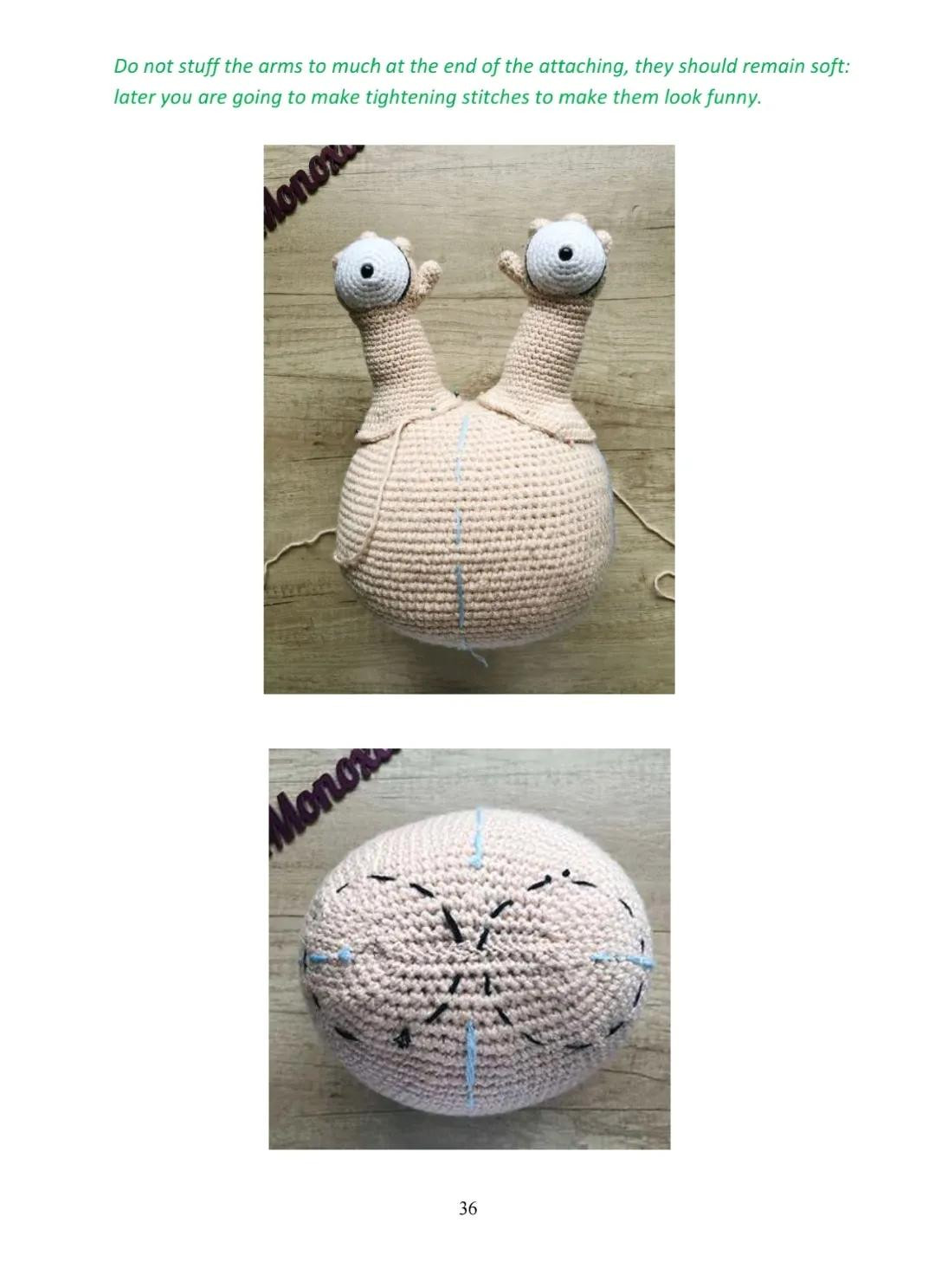 Krumm Amigurumi Crochet Pattern Part 2: Step-by-Step Guide for Arms and Nose