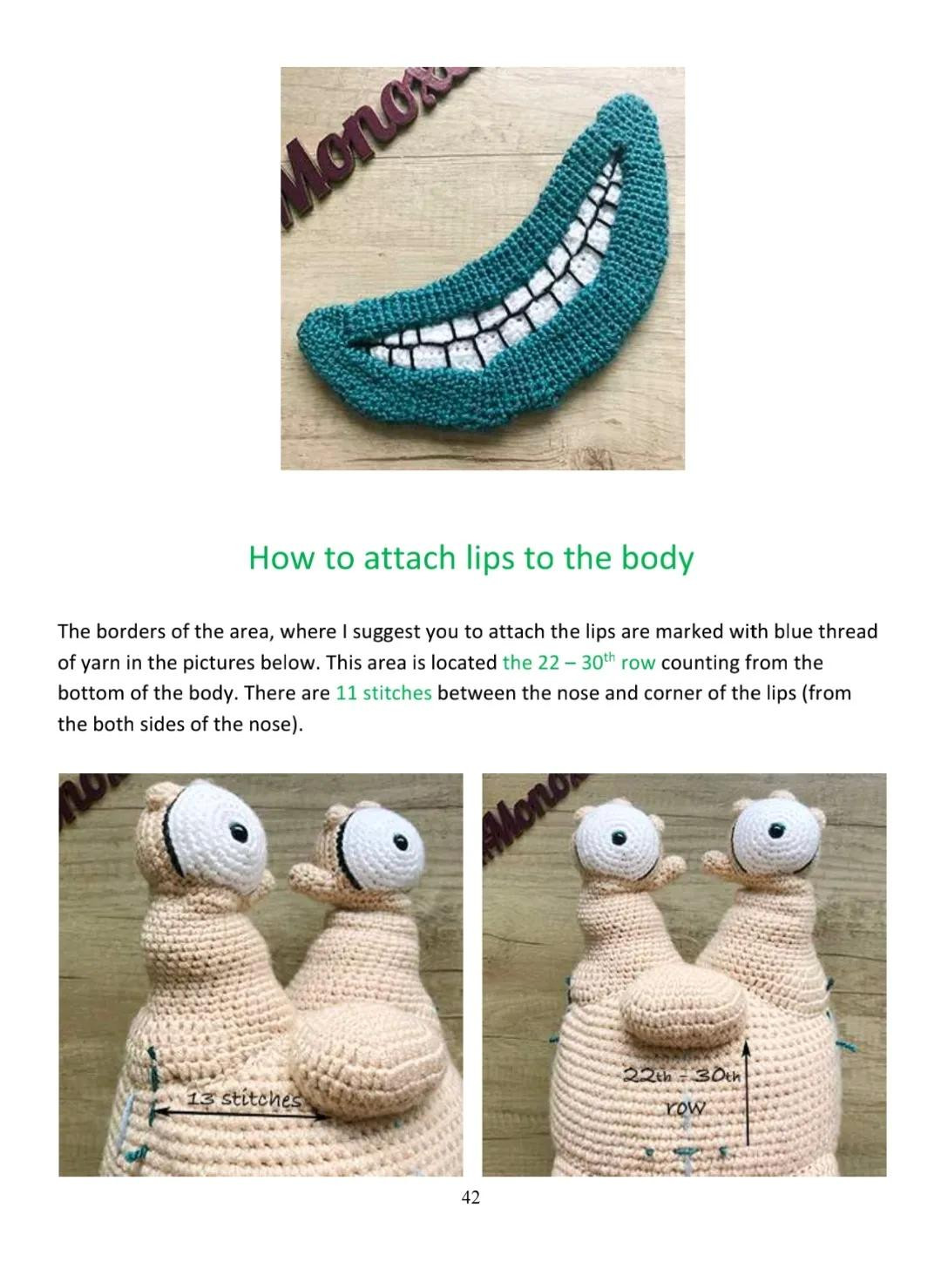 Krumm Amigurumi Crochet Pattern Part 2: Step-by-Step Guide for Arms and Nose
