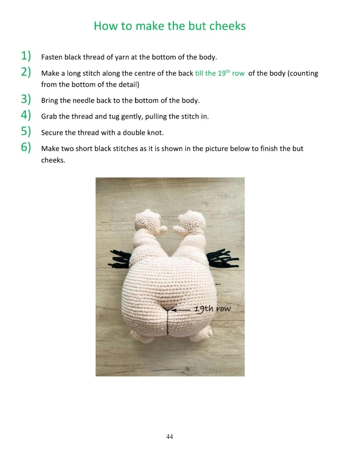 Krumm Amigurumi Crochet Pattern Part 2: Step-by-Step Guide for Arms and Nose