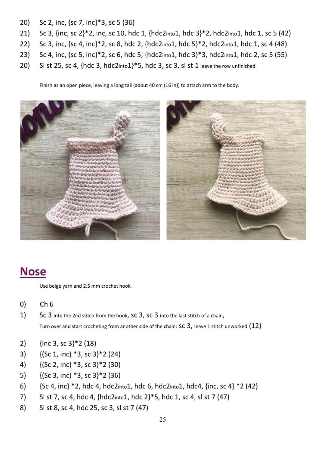 Krumm Amigurumi Crochet Pattern Part 2: Step-by-Step Guide for Arms and Nose