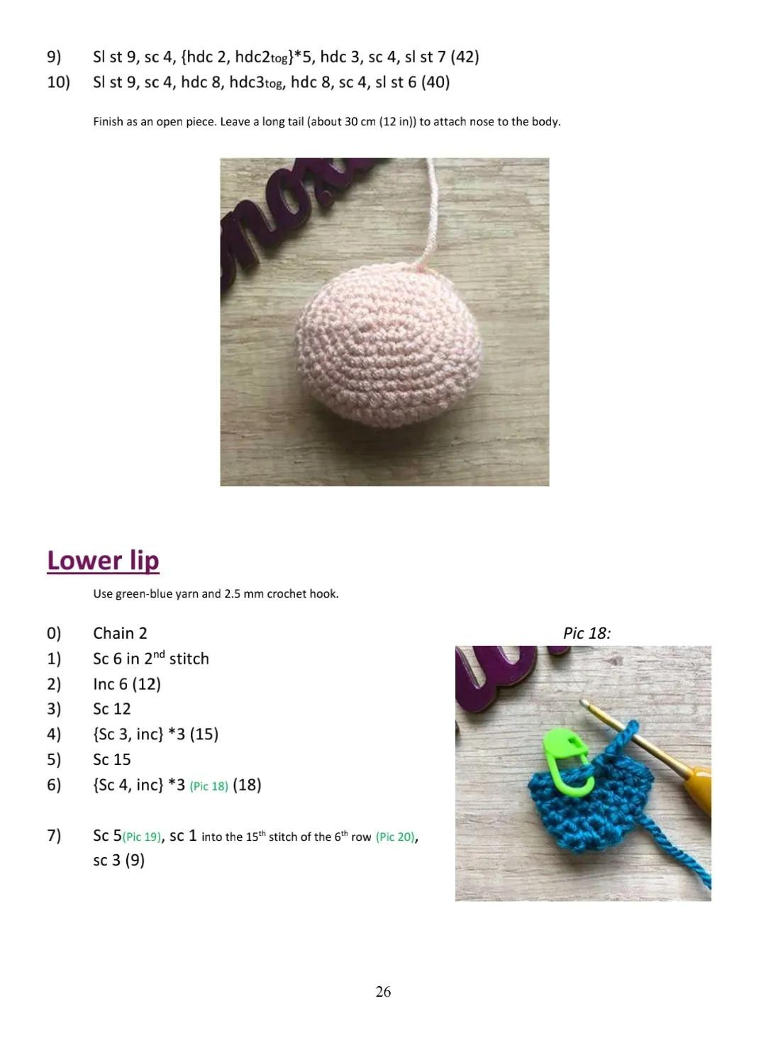 Krumm Amigurumi Crochet Pattern Part 2: Step-by-Step Guide for Arms and Nose