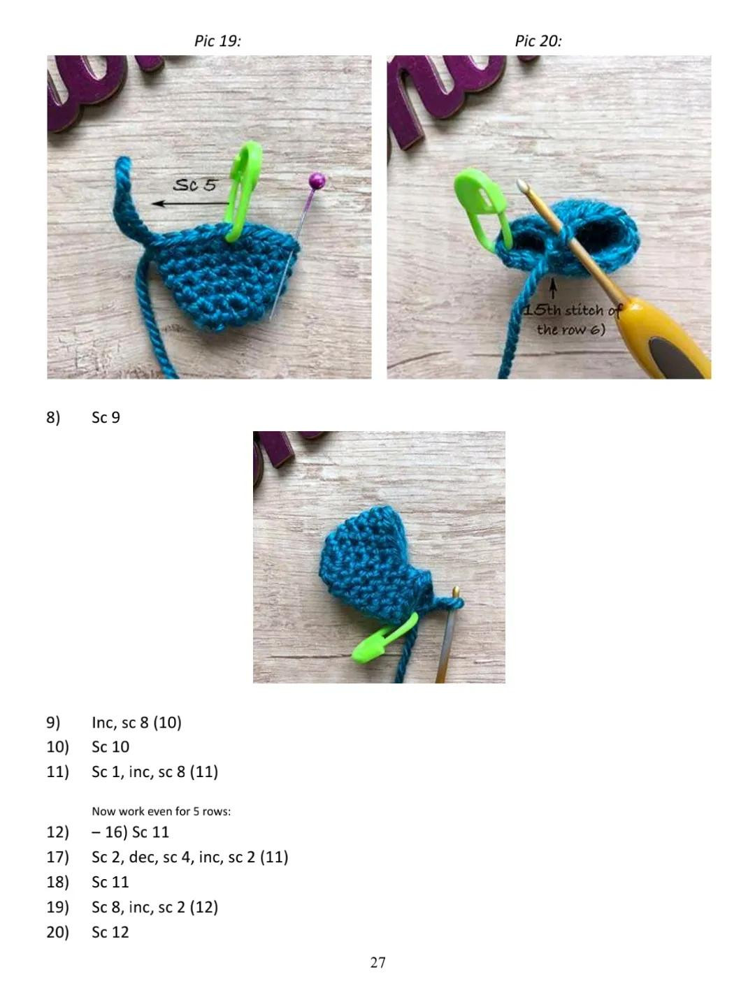 Krumm Amigurumi Crochet Pattern Part 2: Step-by-Step Guide for Arms and Nose