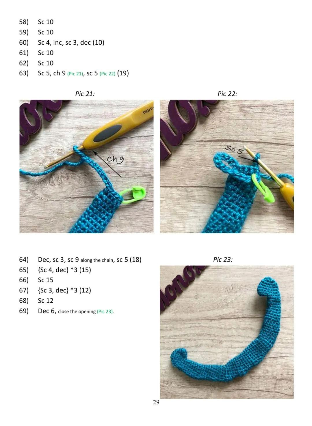 Krumm Amigurumi Crochet Pattern Part 2: Step-by-Step Guide for Arms and Nose