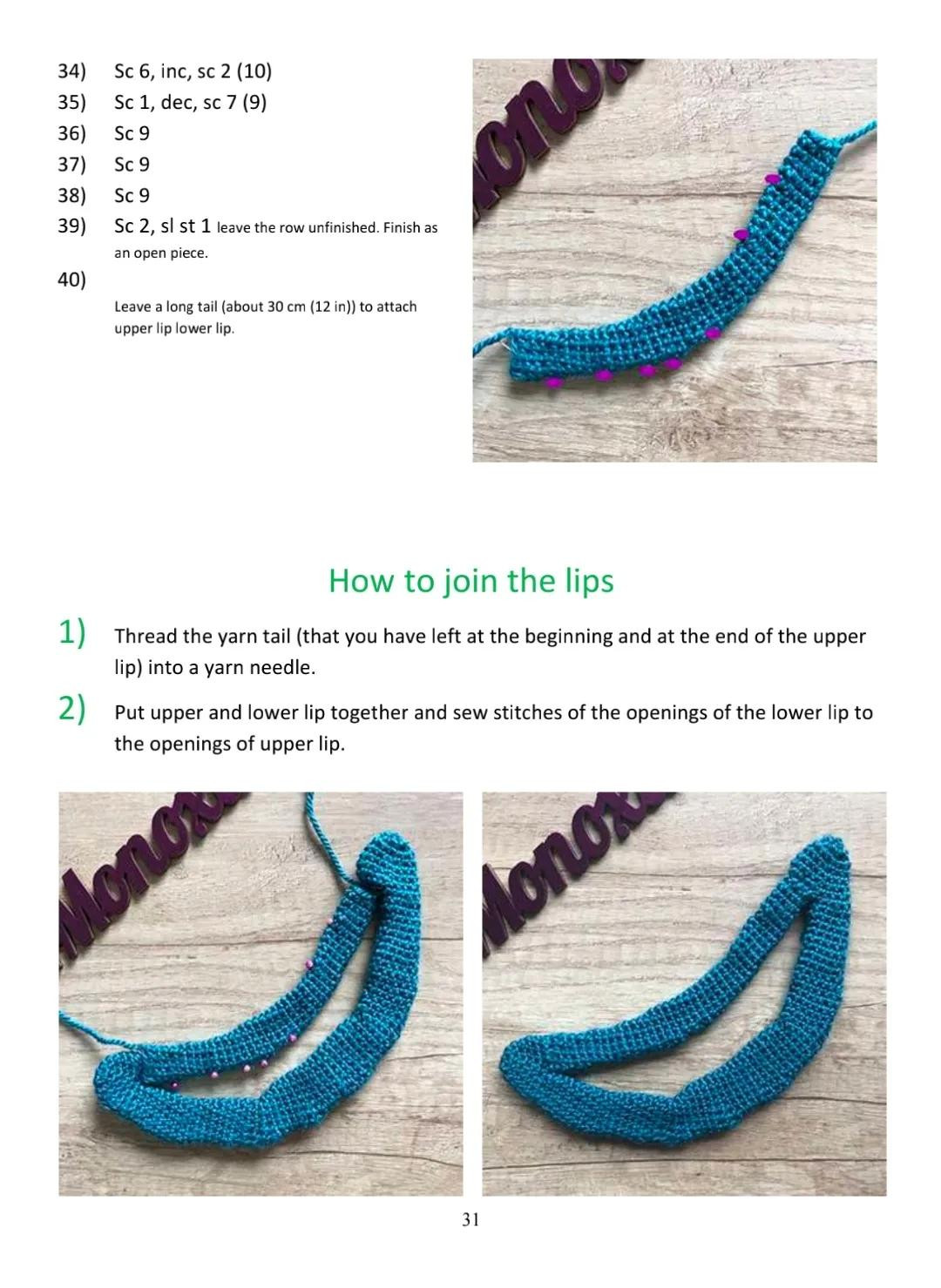 Krumm Amigurumi Crochet Pattern Part 2: Step-by-Step Guide for Arms and Nose