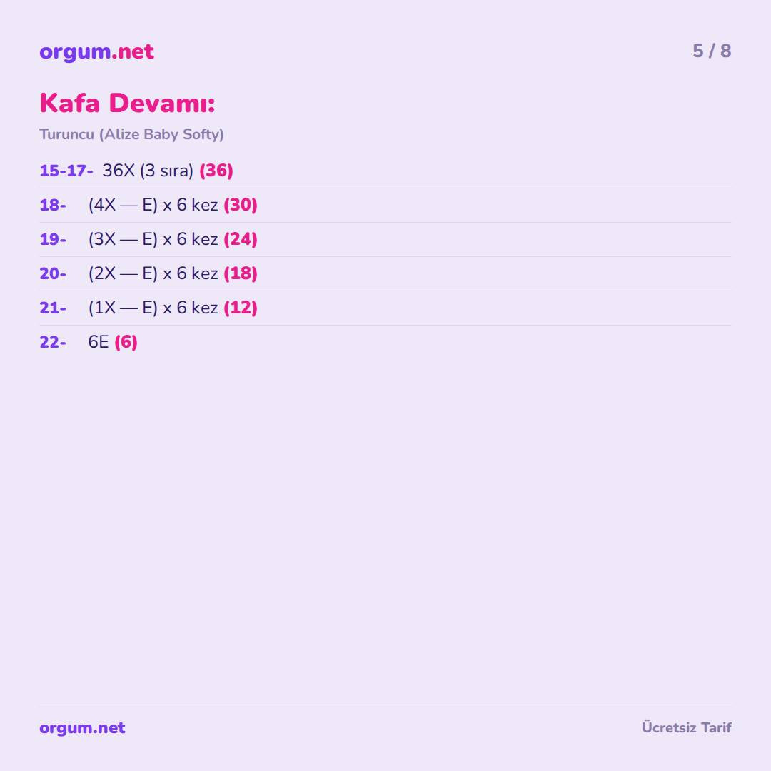 Kuzu Amigurumi - Ücretsiz Mış Mış Koyun Örgü Tarifi