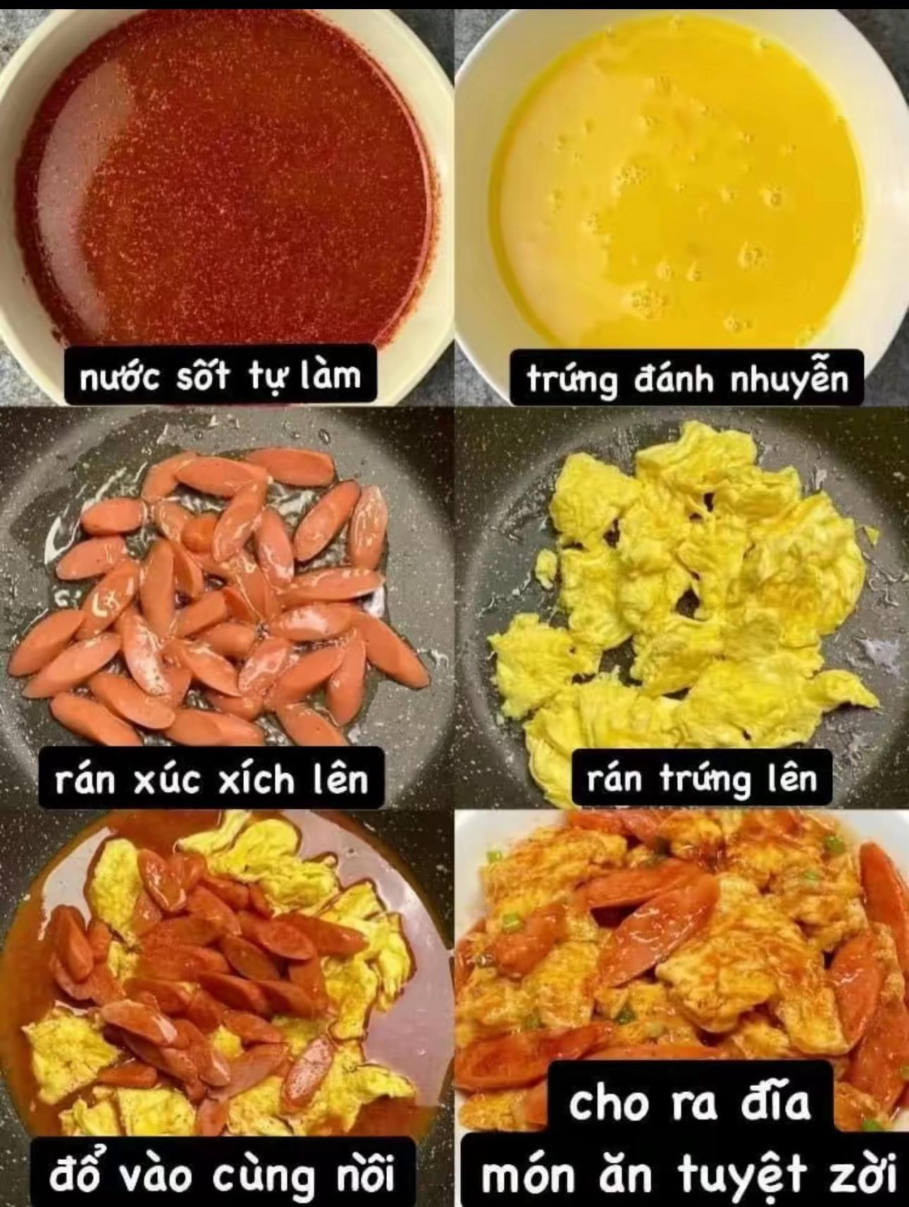 Lãm Trứng và Xúc Xích - Món Ăn Cực Bắt Cơm