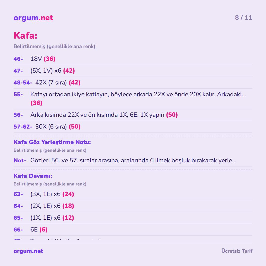 Lama Constanza Amigurumi Tarifi - Ücretsiz Móc Len Alpaca Pattern