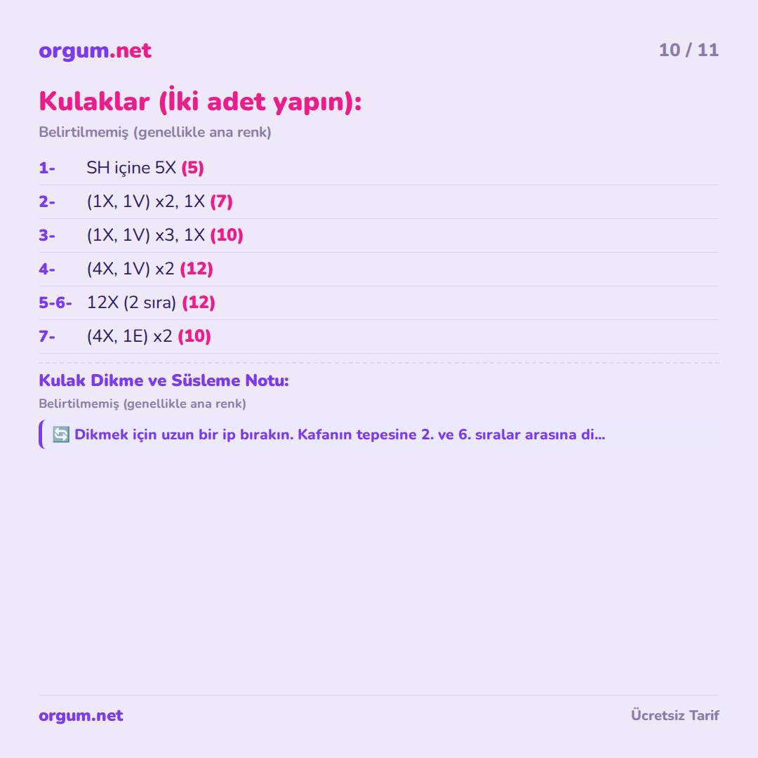 Lama Constanza Amigurumi Tarifi - Ücretsiz Móc Len Alpaca Pattern