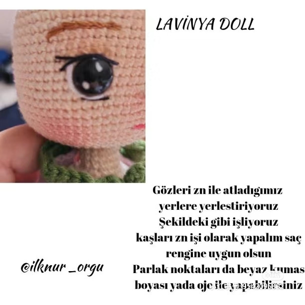 Lavinya Doll Crochet Pattern: Head, Hair & Eyes Tutorial