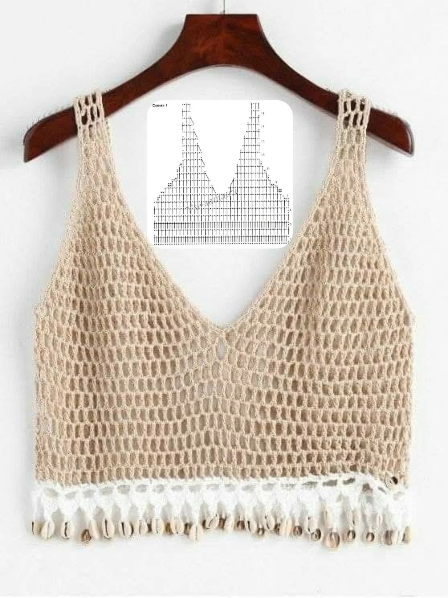 Learn how to make necklines and armholes with basic crochet stitches, symbols guide