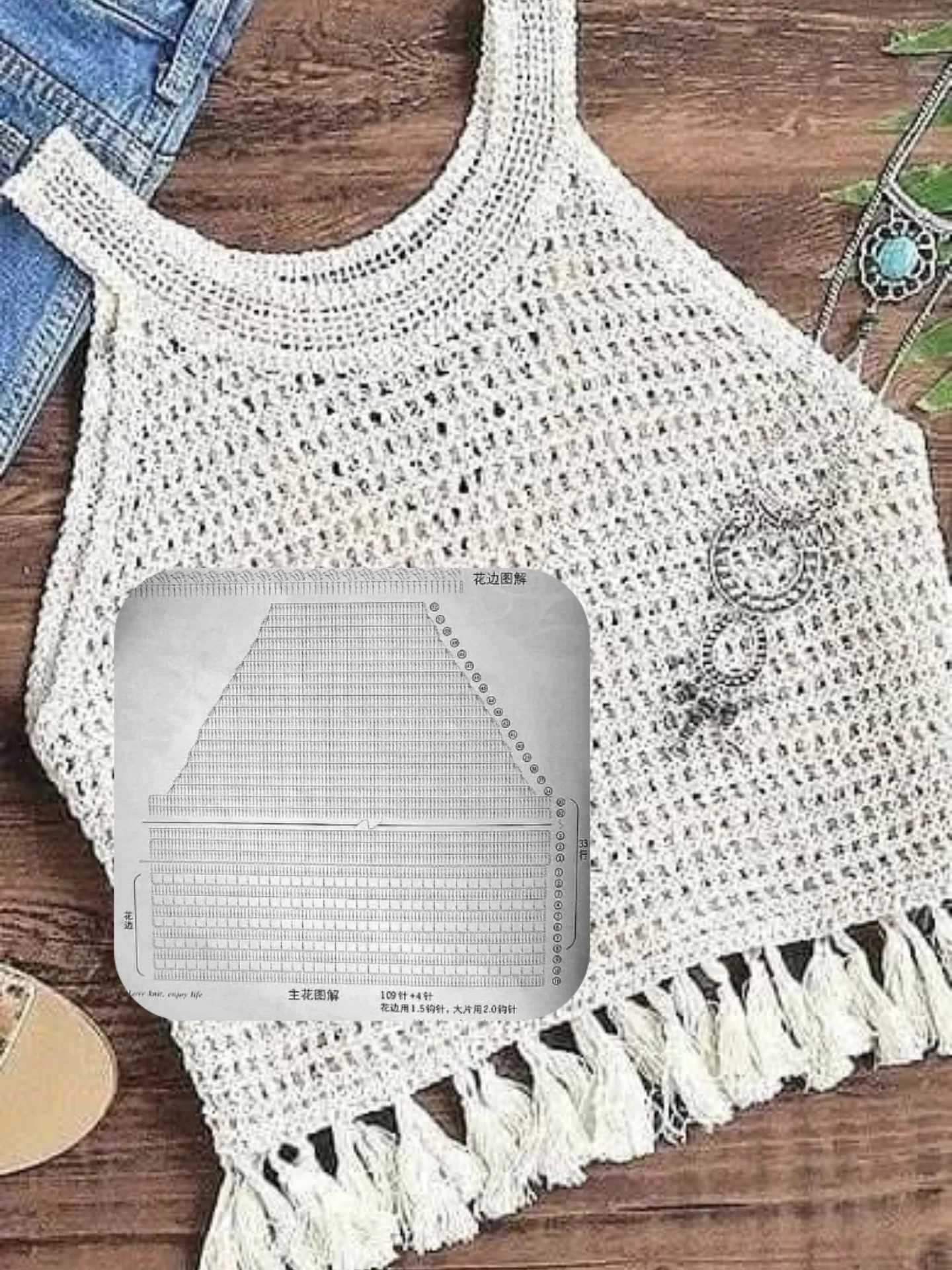 Learn how to make necklines and armholes with basic crochet stitches, symbols guide