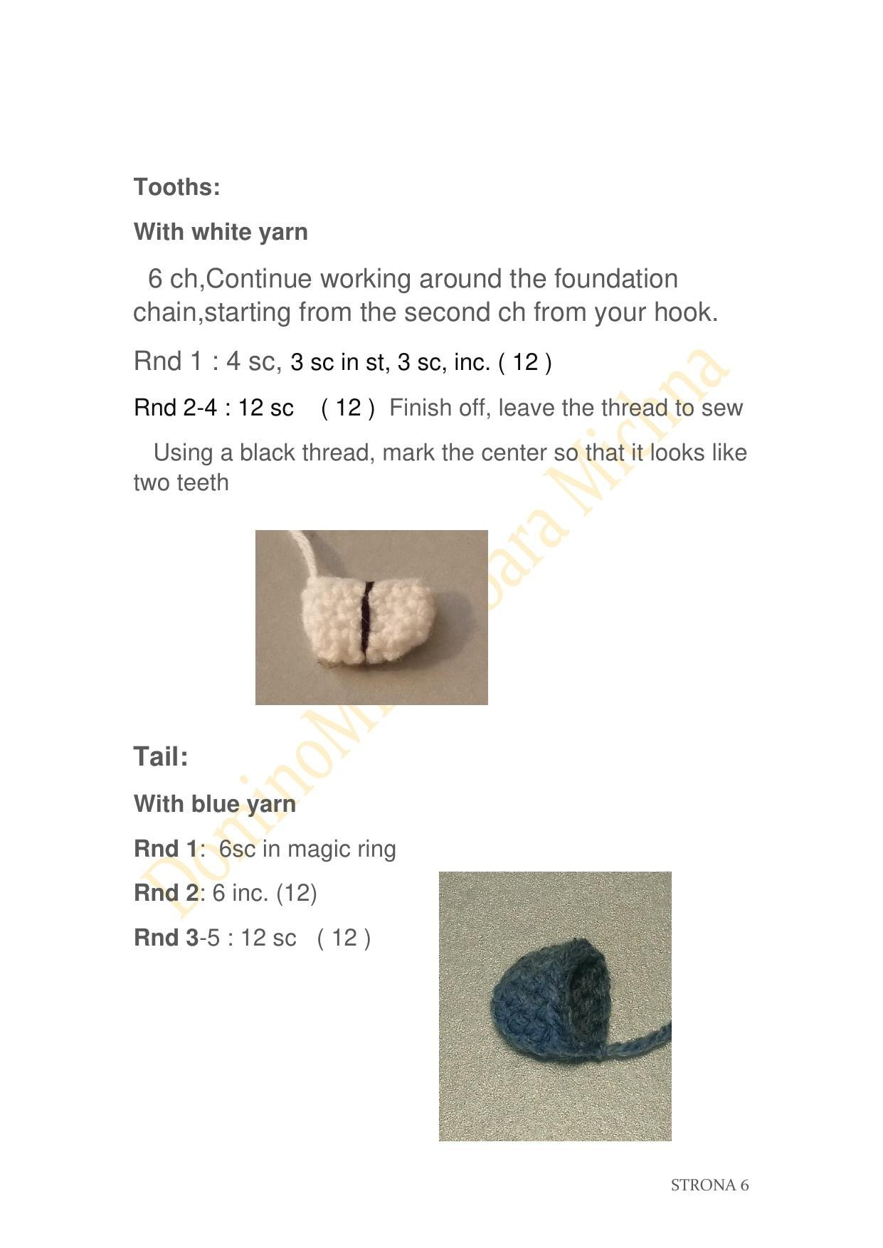 Lemming Amigurumi Crochet Pattern: Blue Fluffy Doll with Pink Feet and White Belly by Barbara Michna