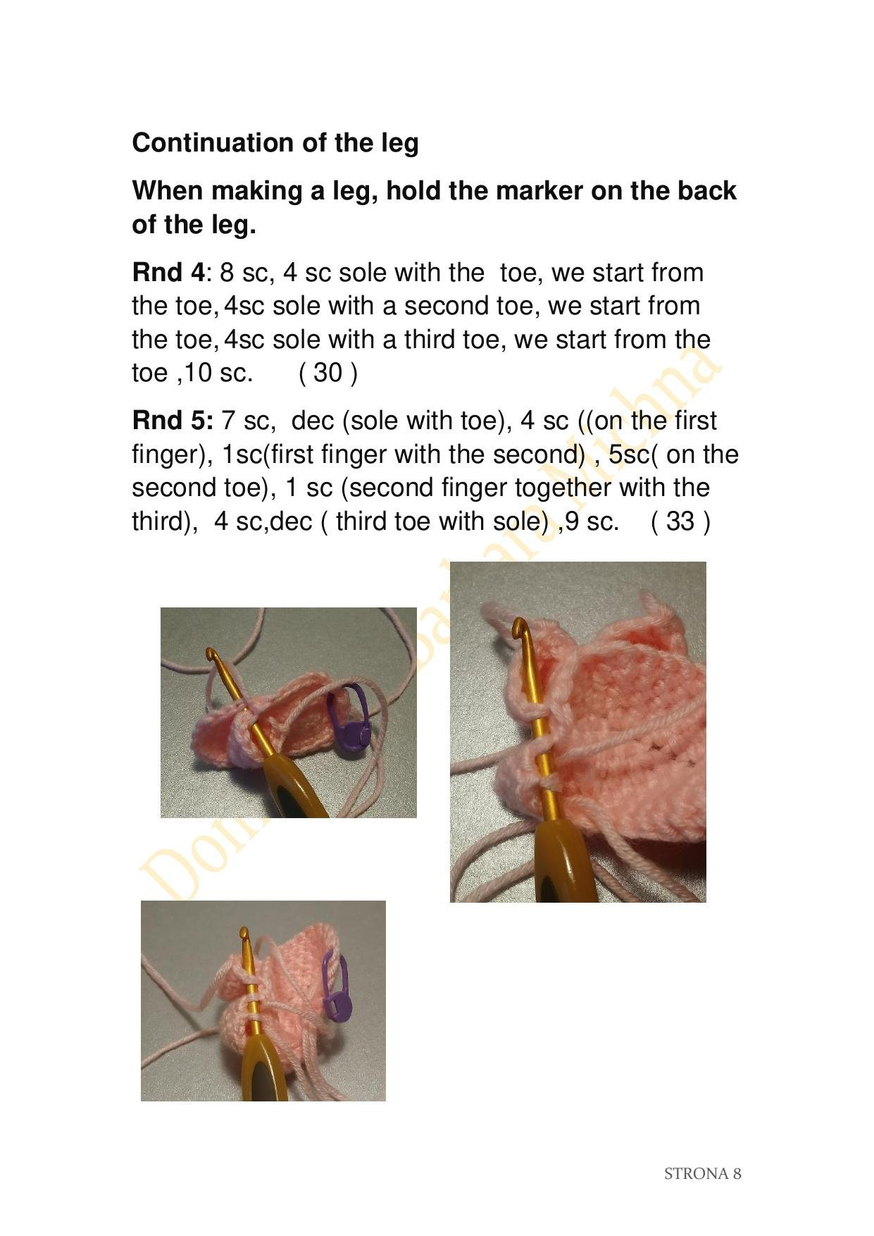 Lemming Amigurumi Crochet Pattern: Blue Fluffy Doll with Pink Feet and White Belly by Barbara Michna