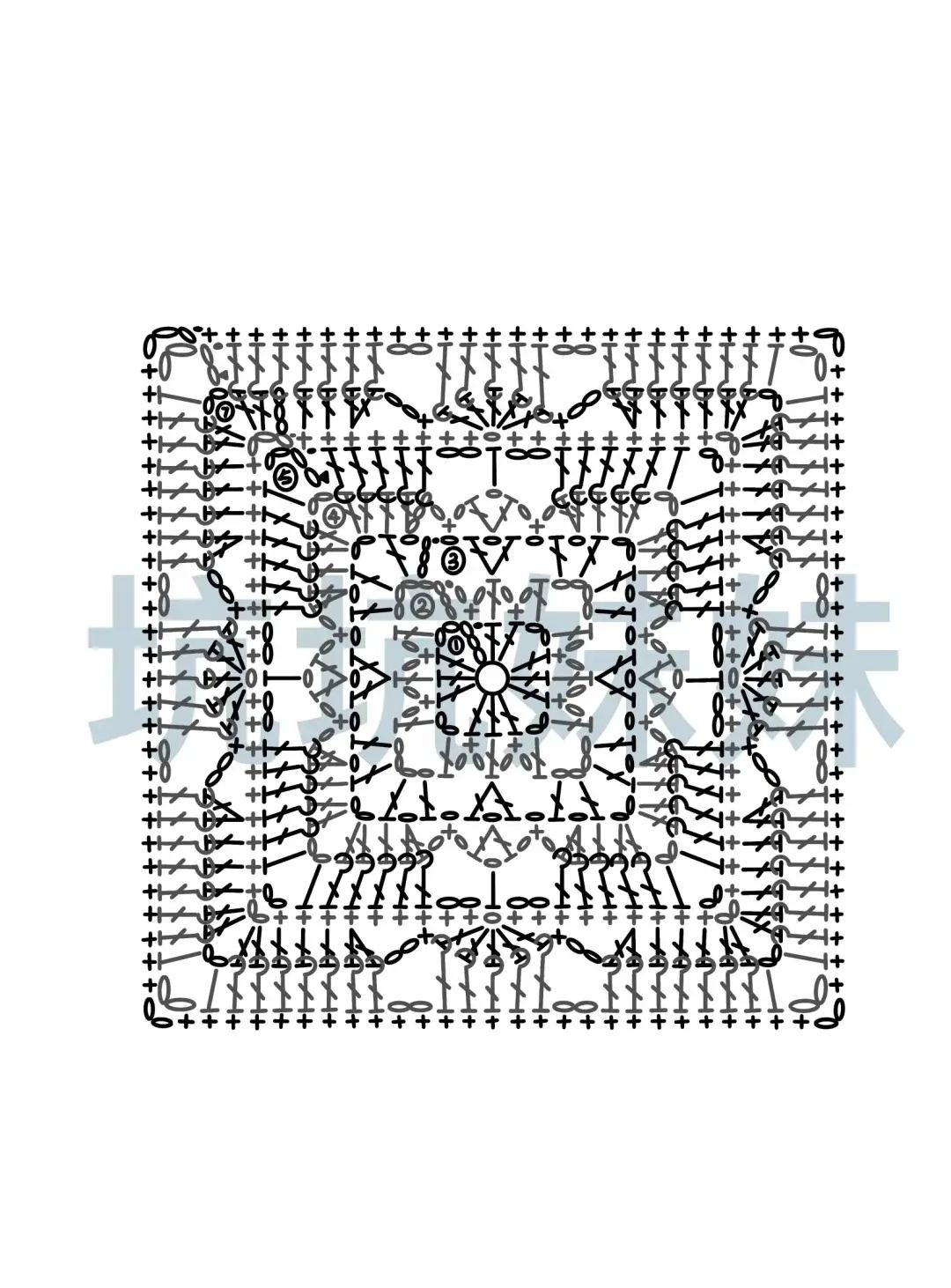 Light Blue and Cream Crochet Granny Square Cardigan Pattern