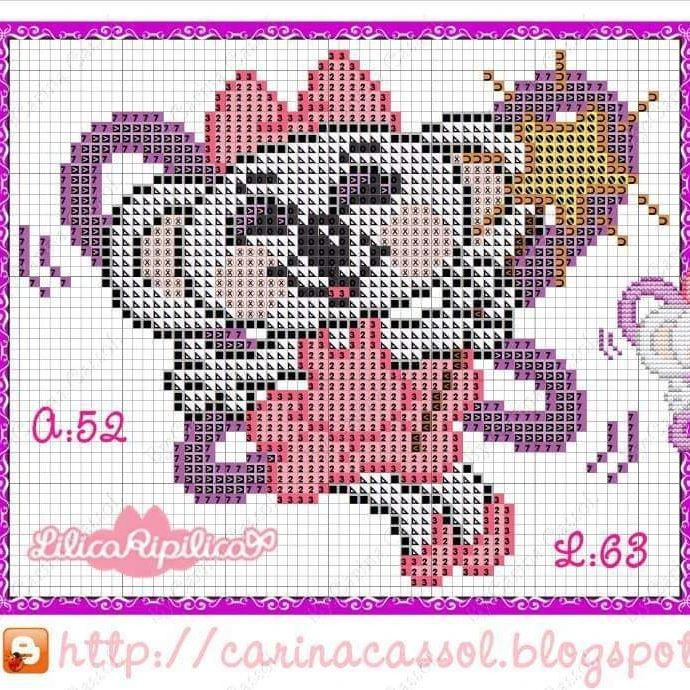 Lilica Ripilica Amigurumi Doll Pixel Chart Pattern