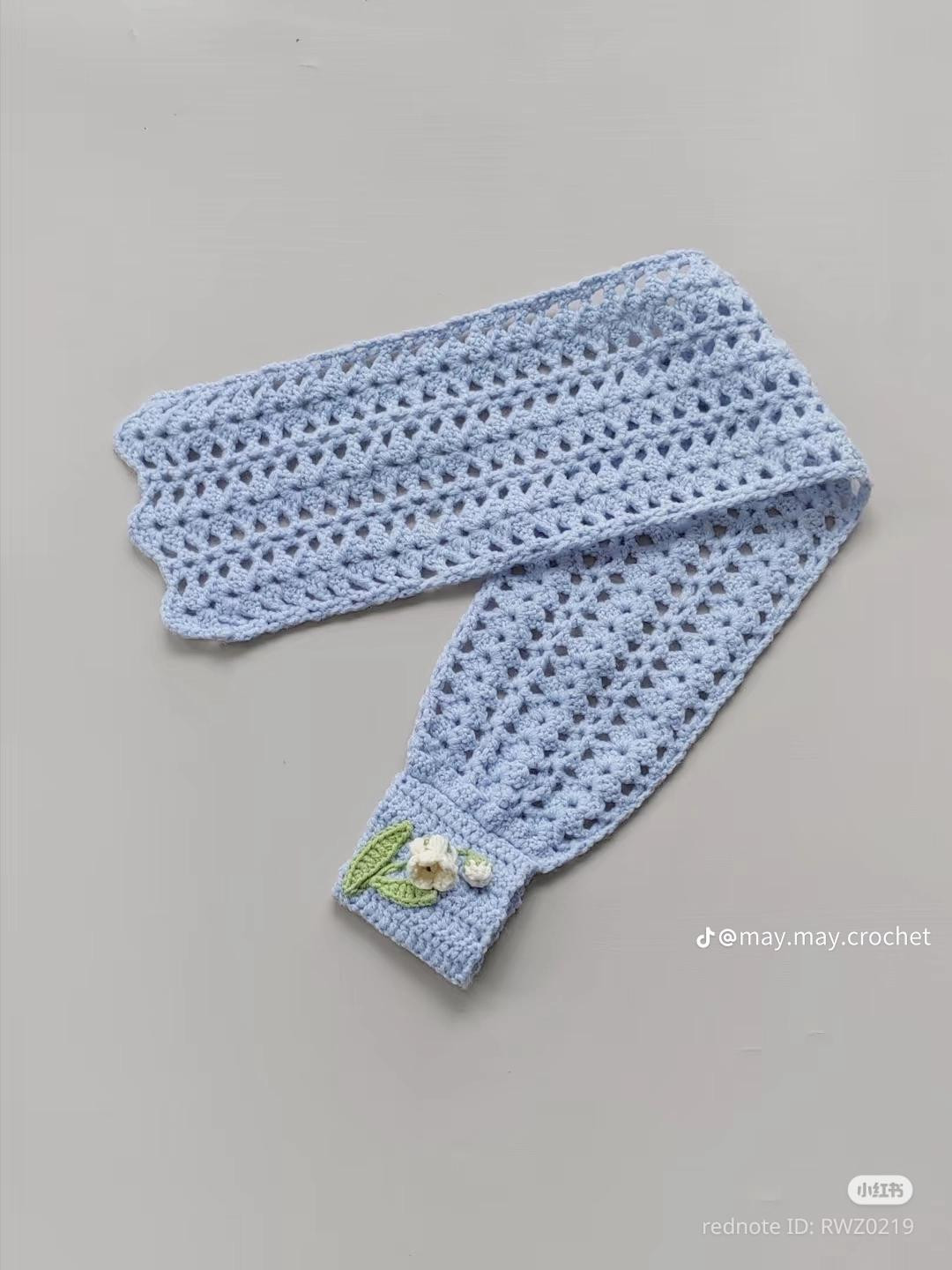 Lily of the Valley Warm Scarf Crochet Pattern