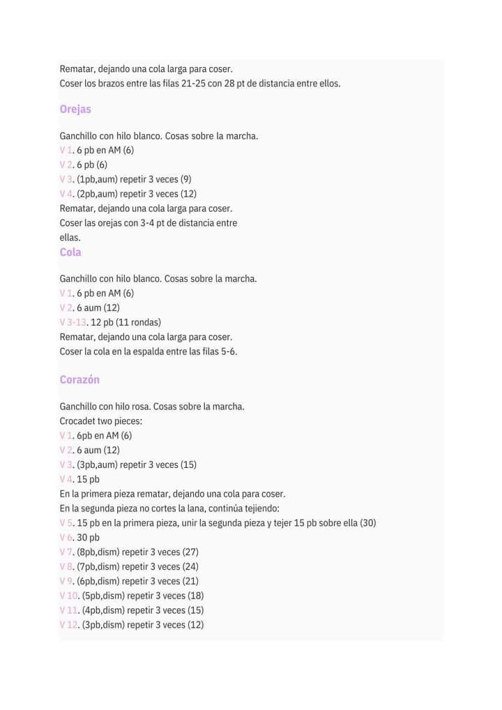 Lindo Corazon Gatito Amigurumi PDF Patrón Gratis