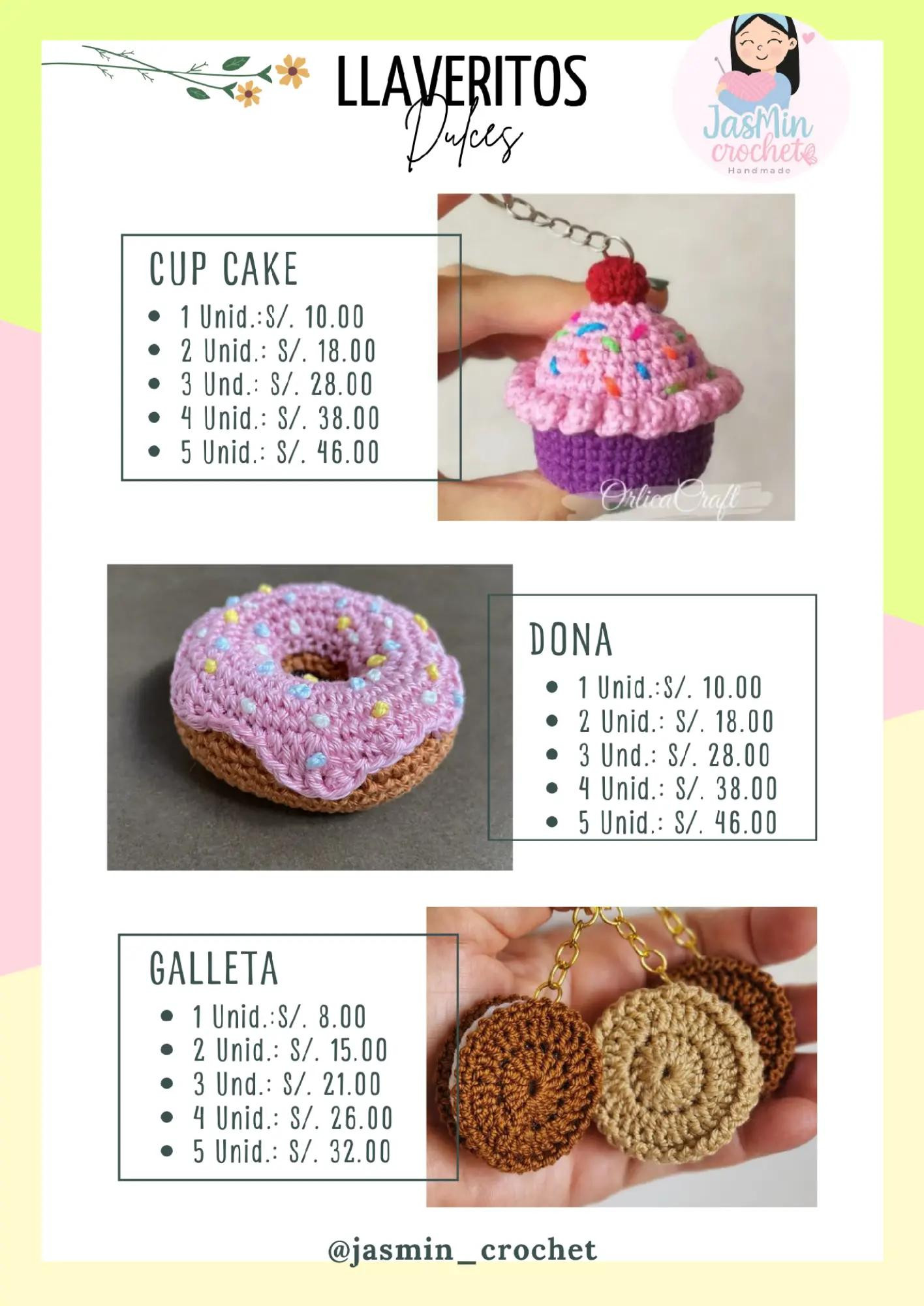 Llaveros de crochet: Tulipanes, rosas, girasoles y abejas hechas a mano