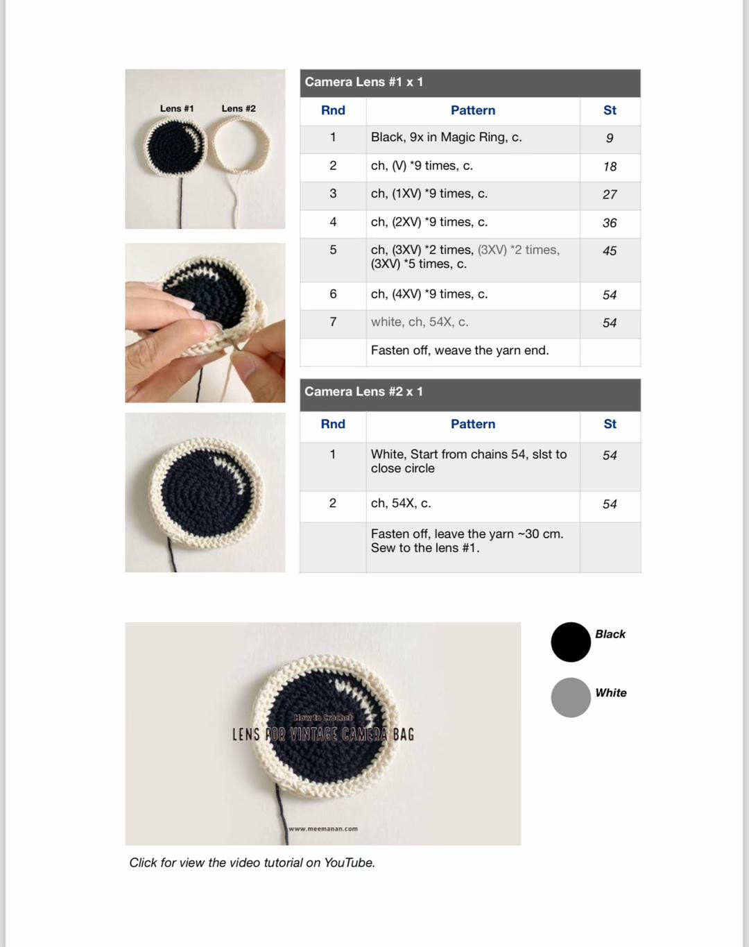 Lomo Camera Crochet Polaroid Case Pattern