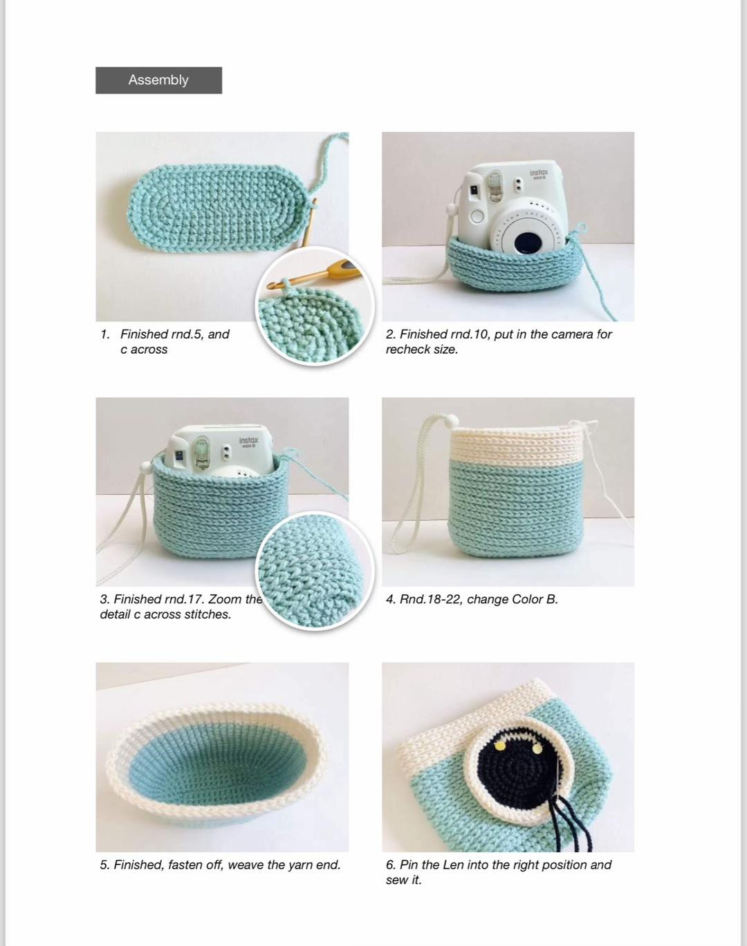Lomo Camera Crochet Polaroid Case Pattern