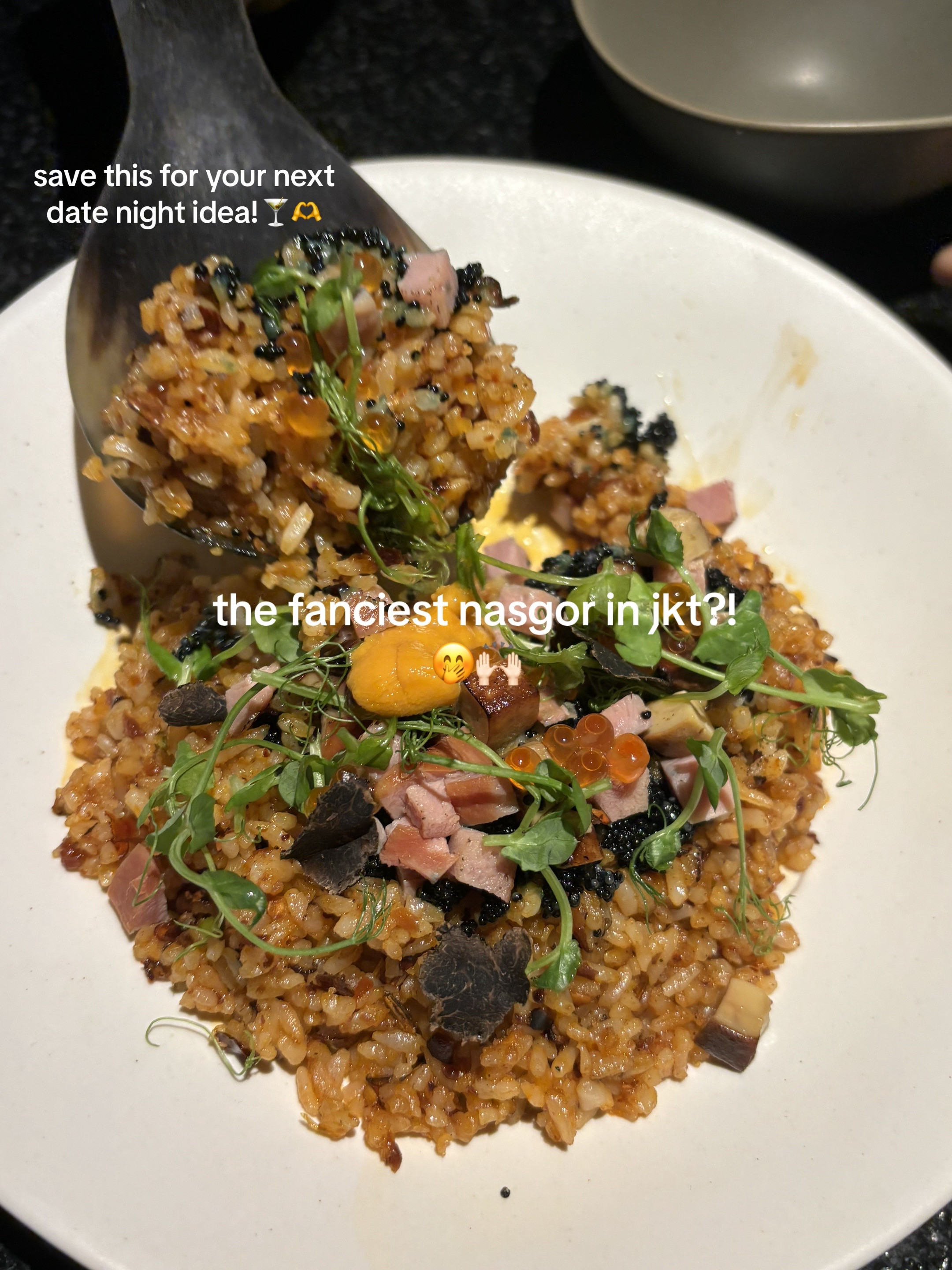 Luxurious 7-course tasting menu at Suma Jakarta featuring fancy Nasi Goreng, caviar, and quail egg