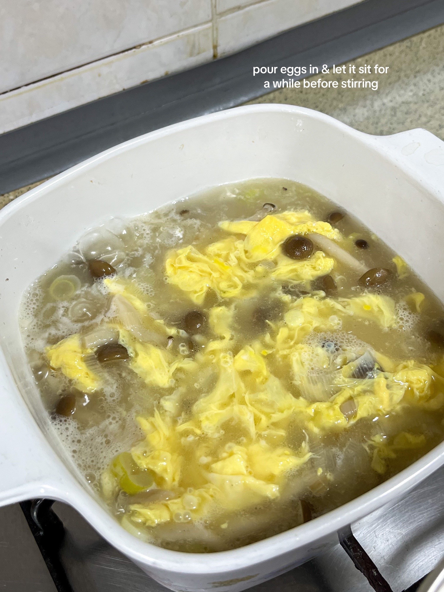 Make Egg Drop Soup with Me: Easy Korean Broth Recipe with Anchovies, Kelp, Leeks & Shimeiji Mushrooms