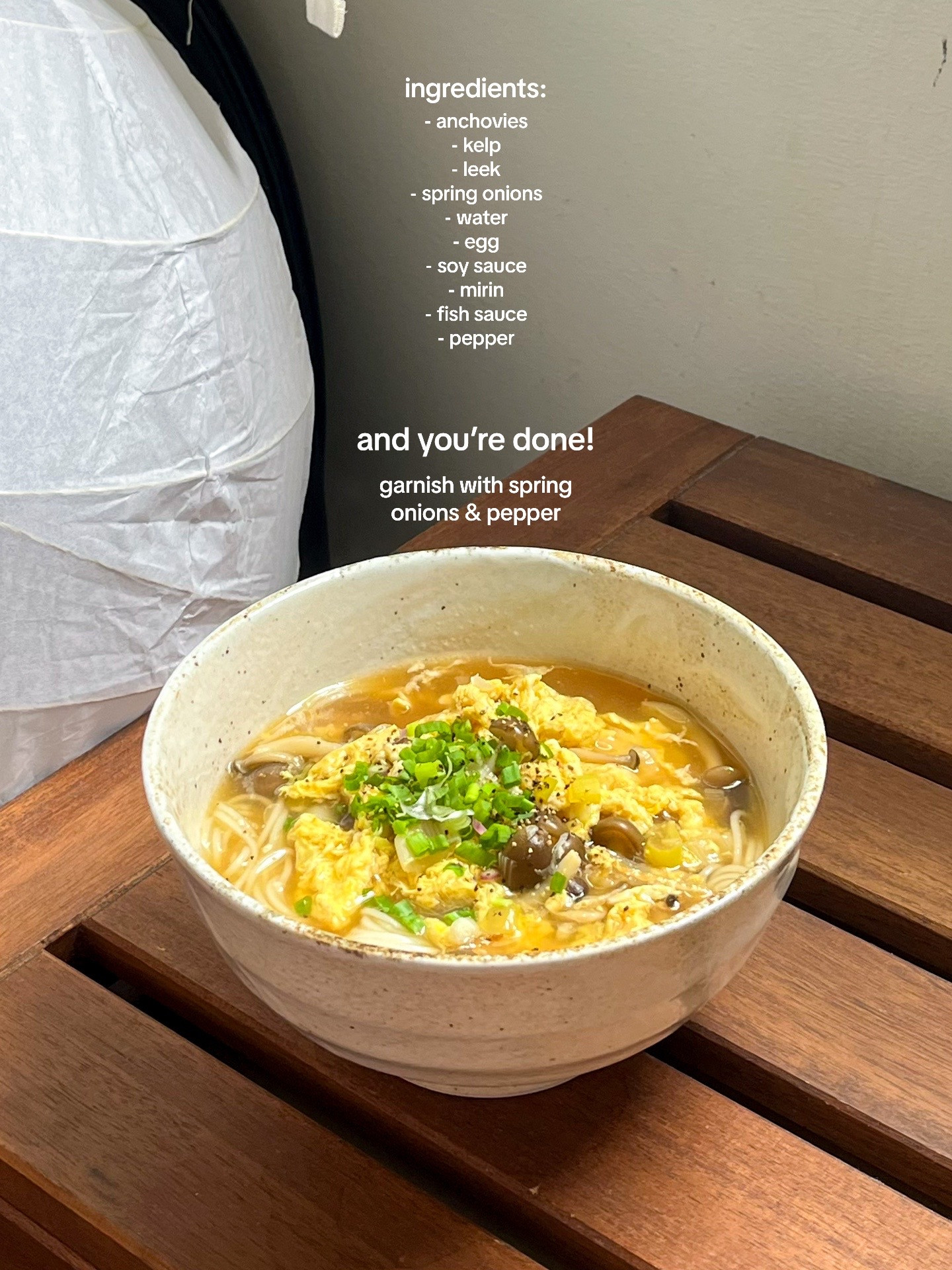 Make Egg Drop Soup with Me: Easy Korean Broth Recipe with Anchovies, Kelp, Leeks & Shimeiji Mushrooms