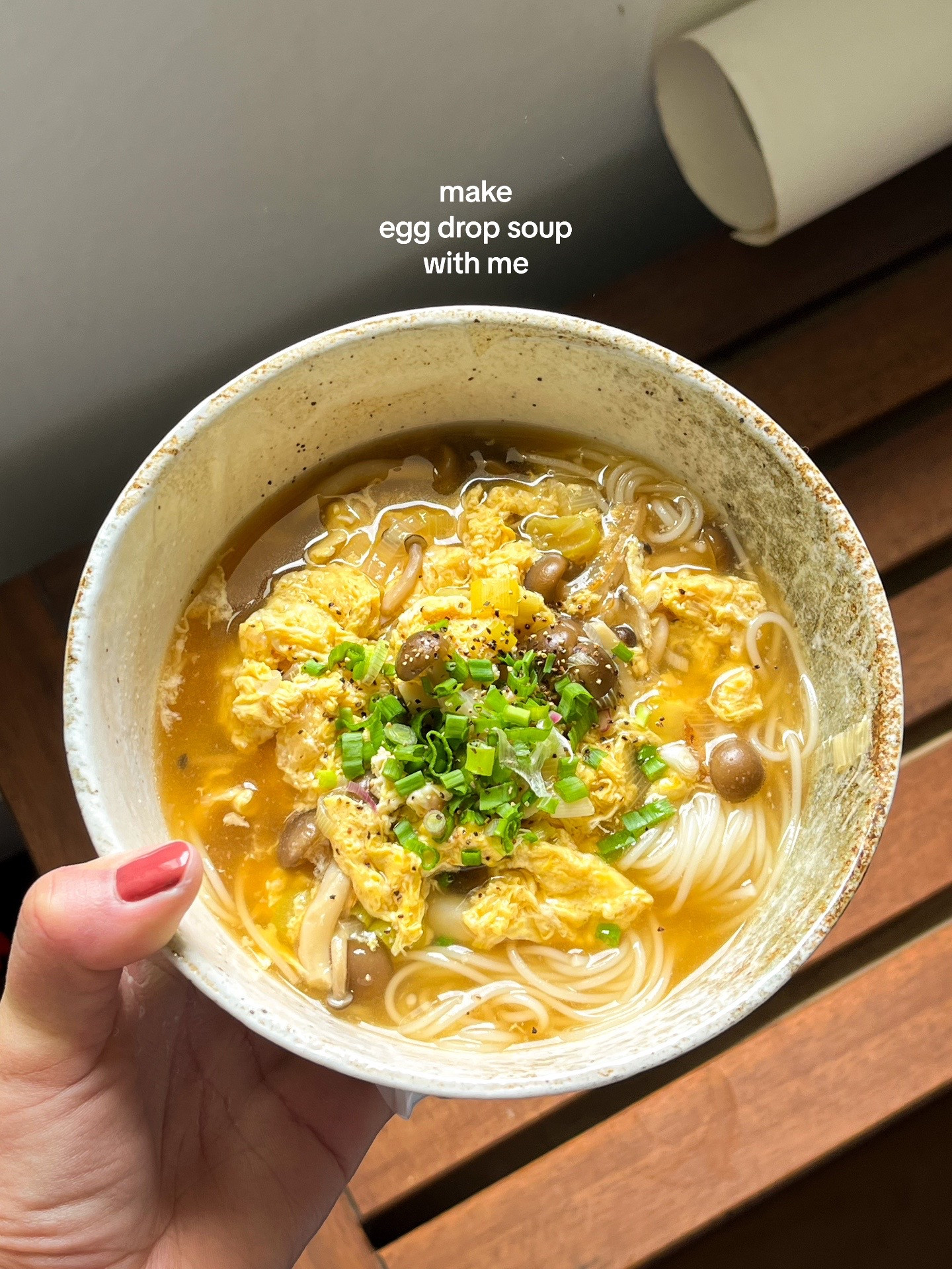 Make Egg Drop Soup with Me: Easy Korean Broth Recipe with Anchovies, Kelp, Leeks & Shimeiji Mushrooms
