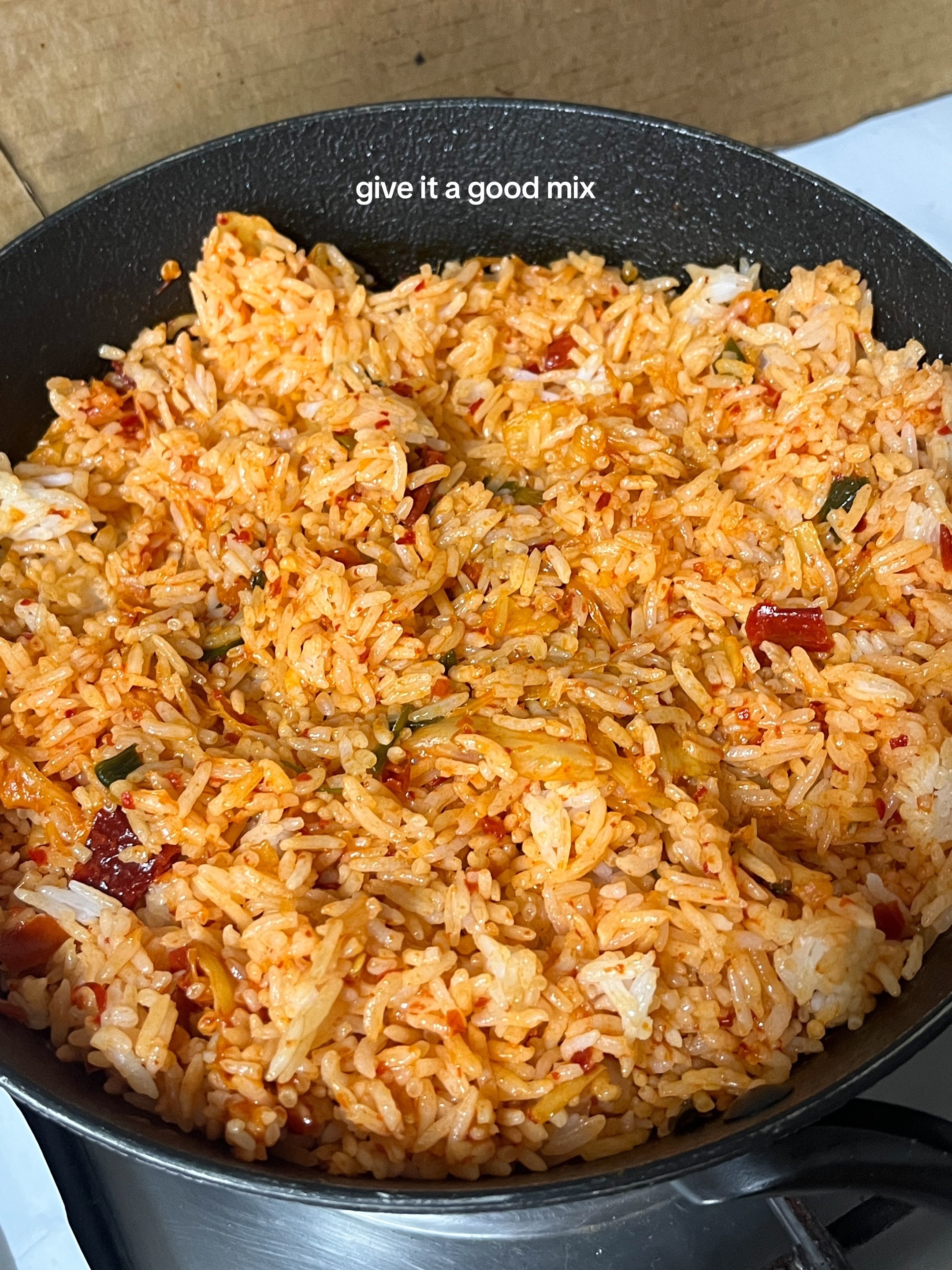 Make Kimchi Fried Rice with Spam and Seaweed