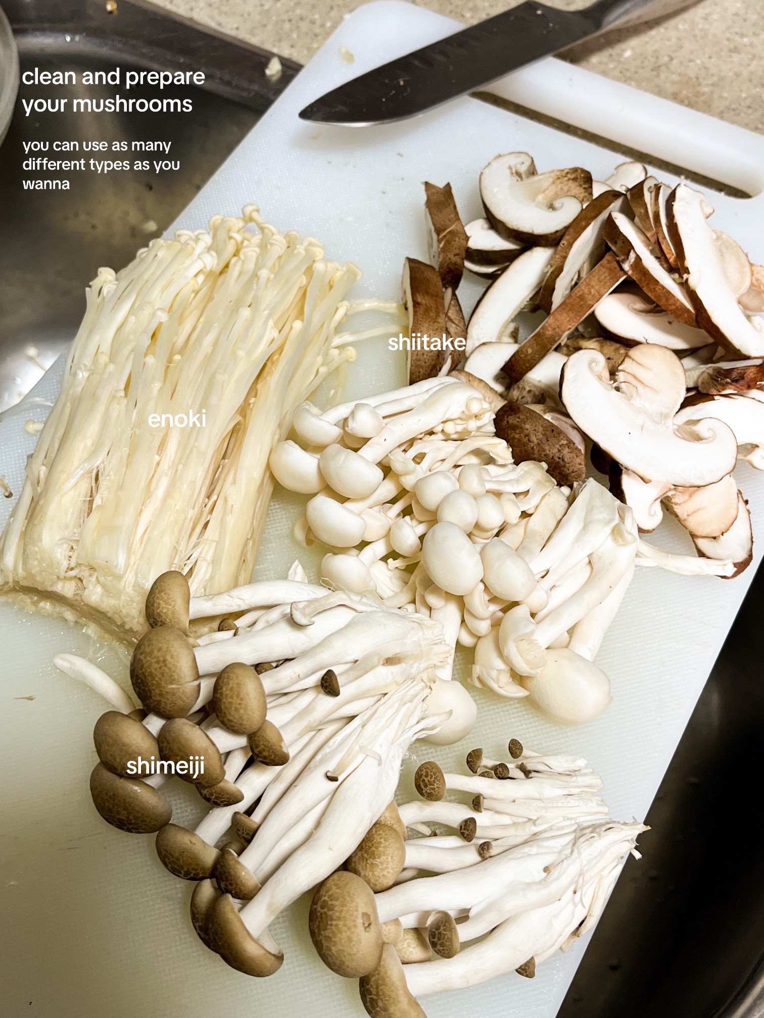 Make Miso Mushroom Pot Rice: A Simple One-Pot Meal with Enoki, Shiitake, and Shimeiji Mushrooms