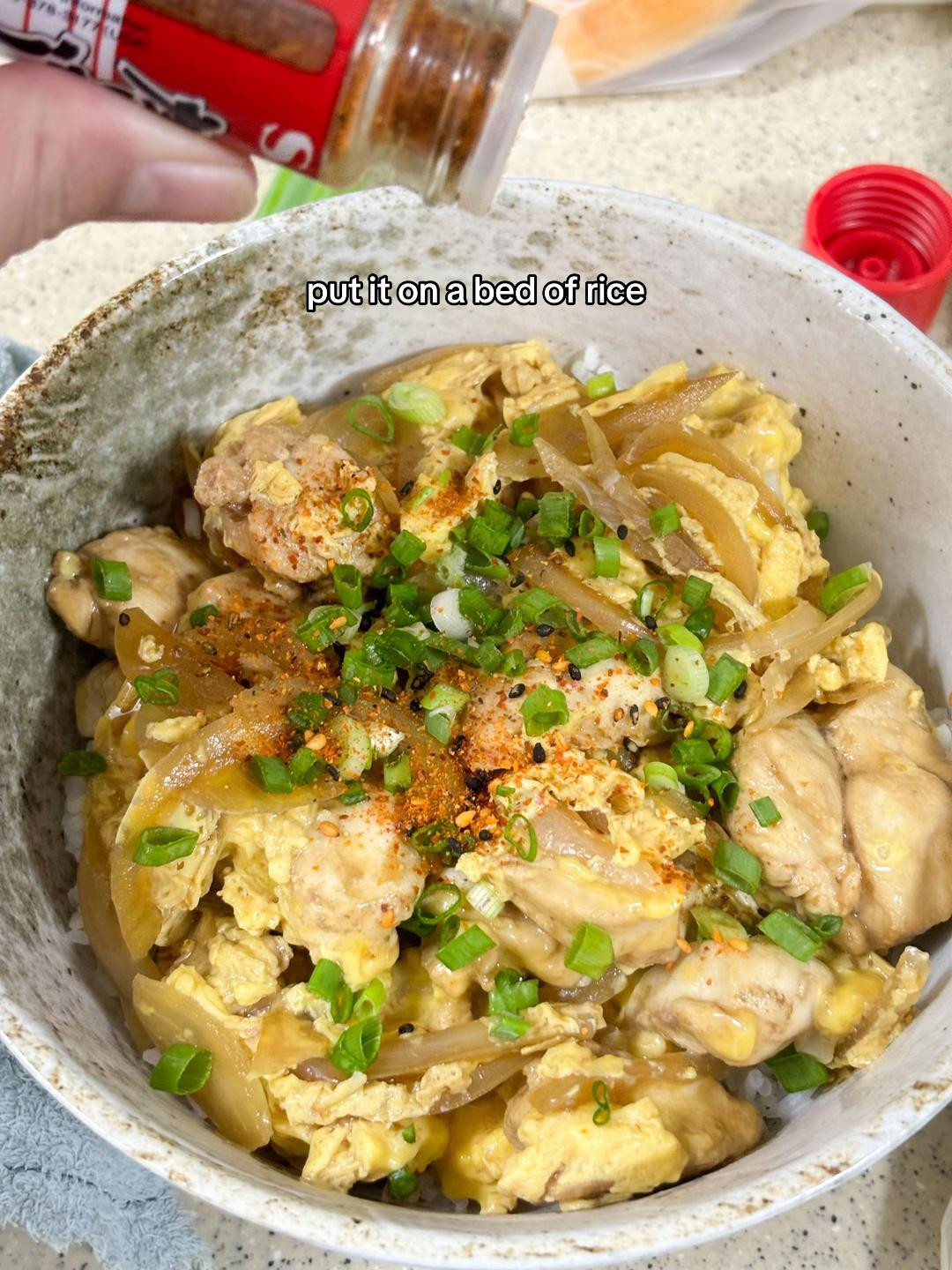 Make Oyakudon with me: Quick and easy Japanese chicken and egg rice bowl recipe