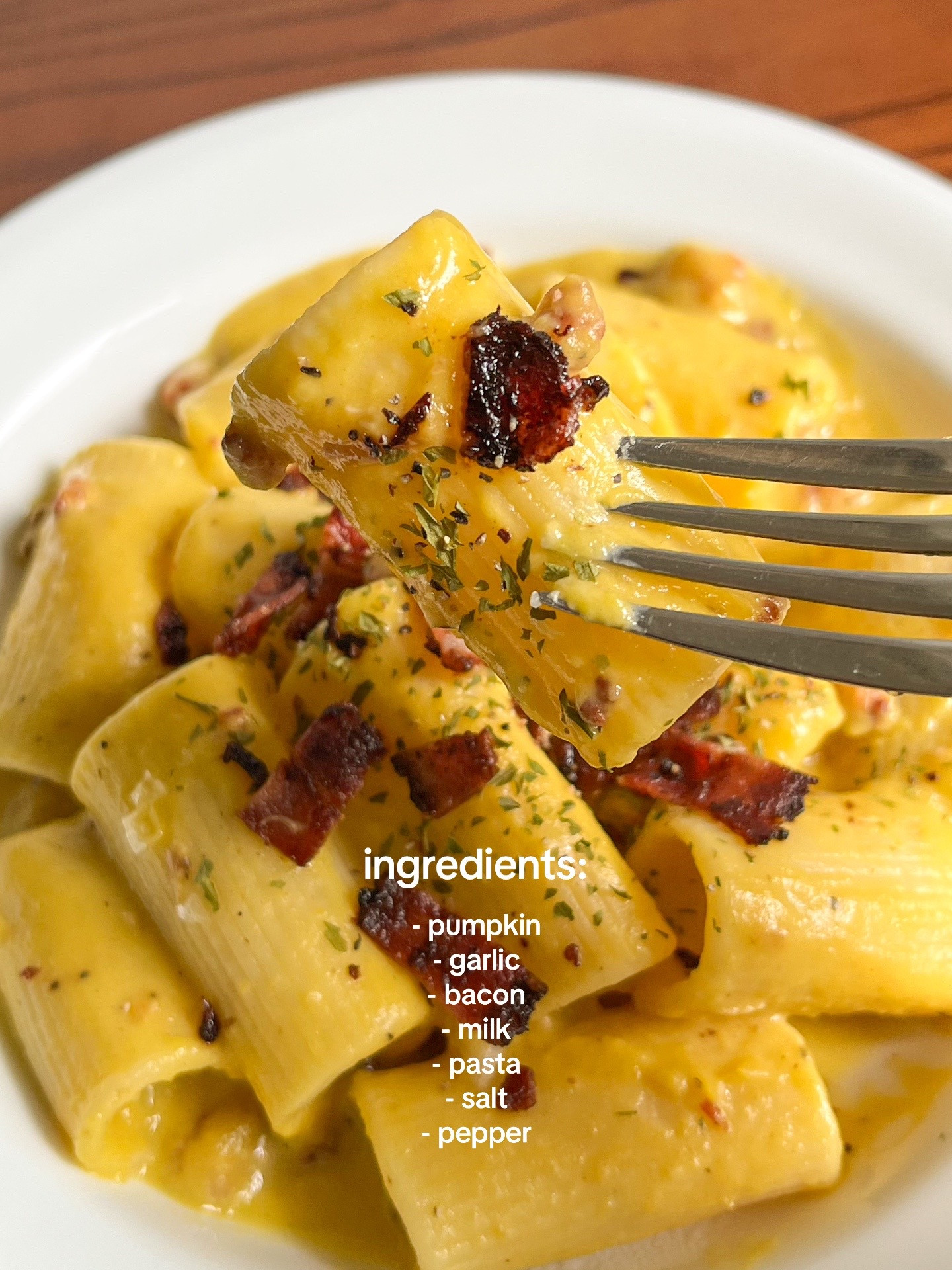 Make Pumpkin Bacon Rigatoni with me